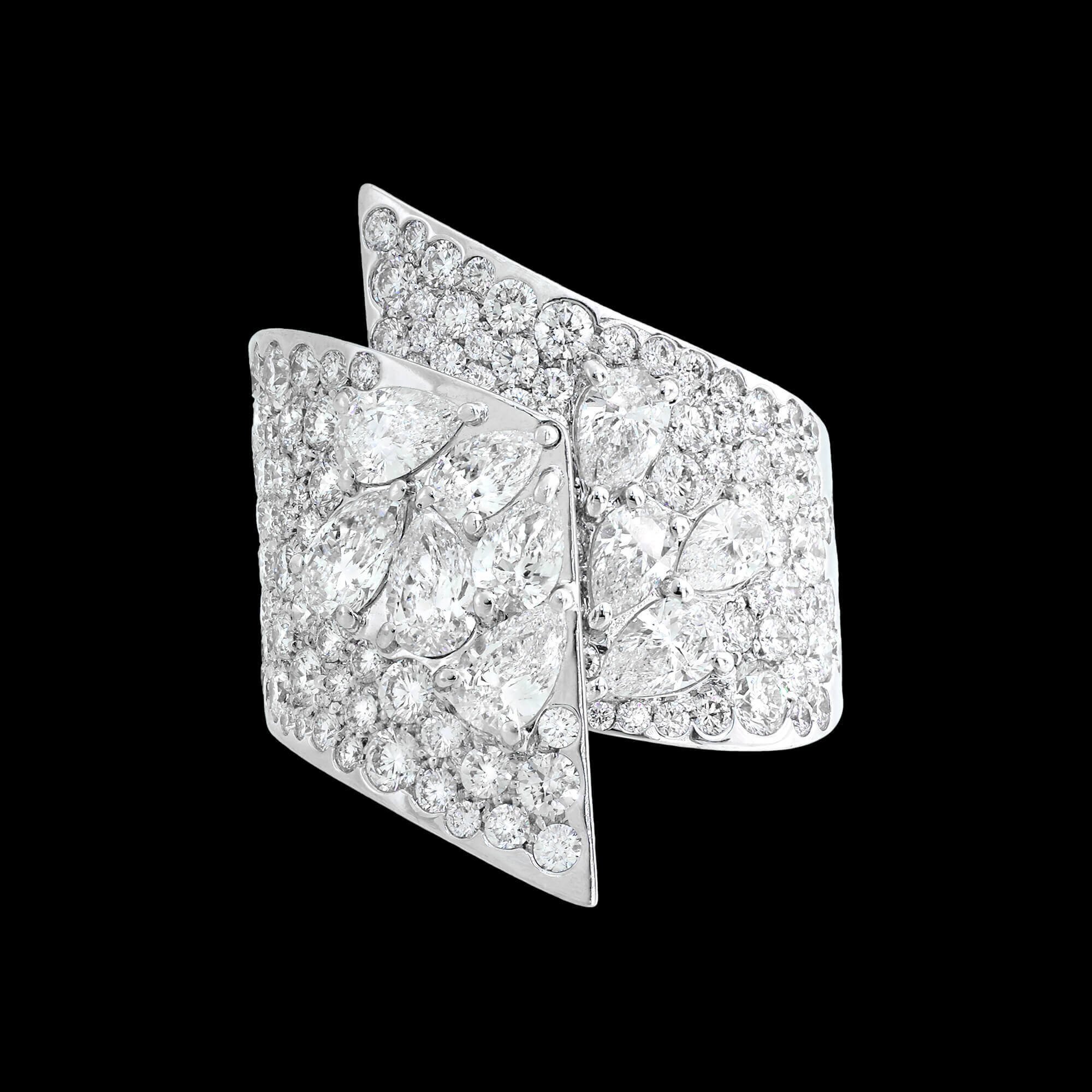 Custom 18kt white gold statement diamond wrap ring. FRIDA | Fine Jewellery..jpg