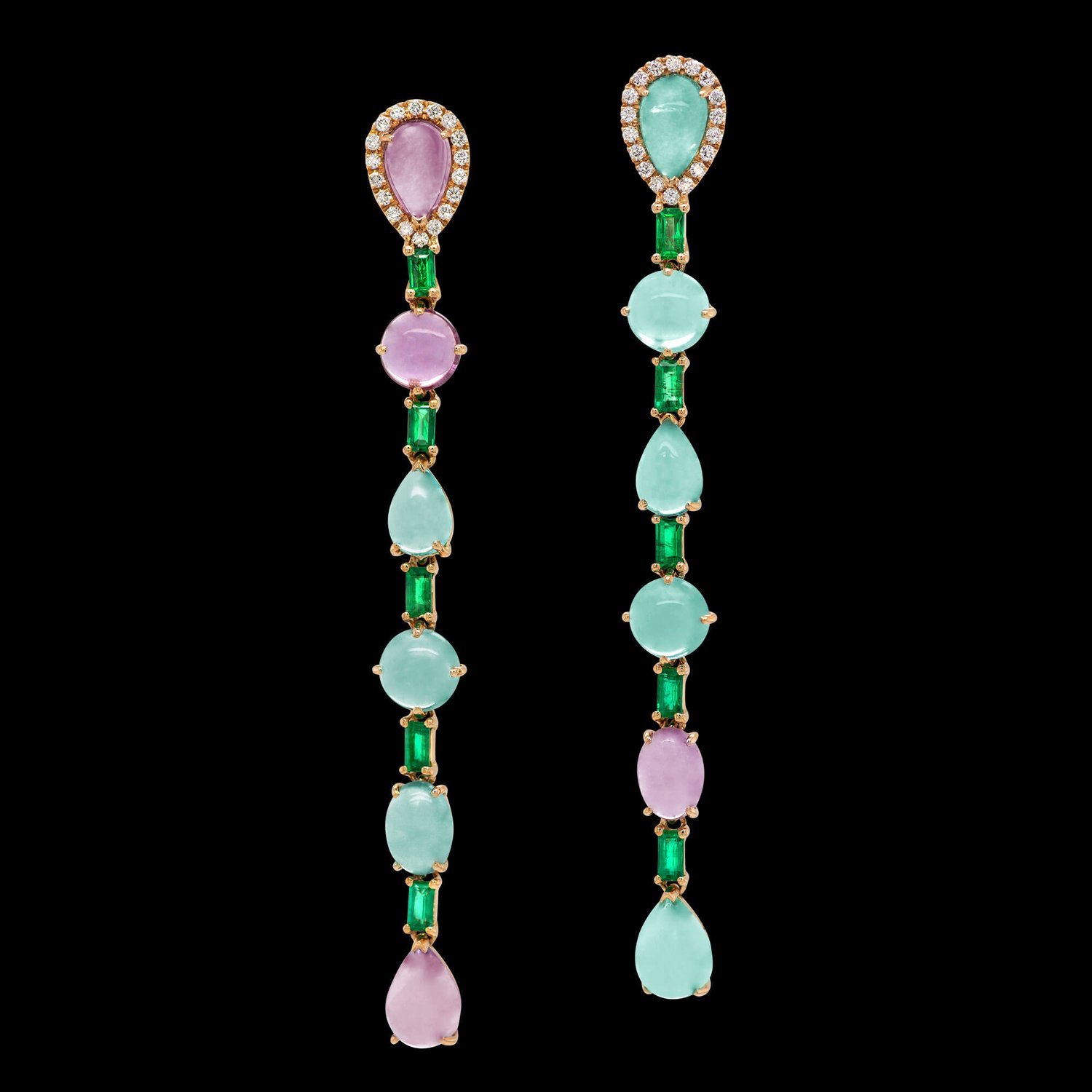 Custom+18kt+pink+gold+dangle+earrings+with+pink+and+paraiba+tourmaline,+emeralds+and+diamonds.+FRIDA+_+Fine+Jewellery.jpg