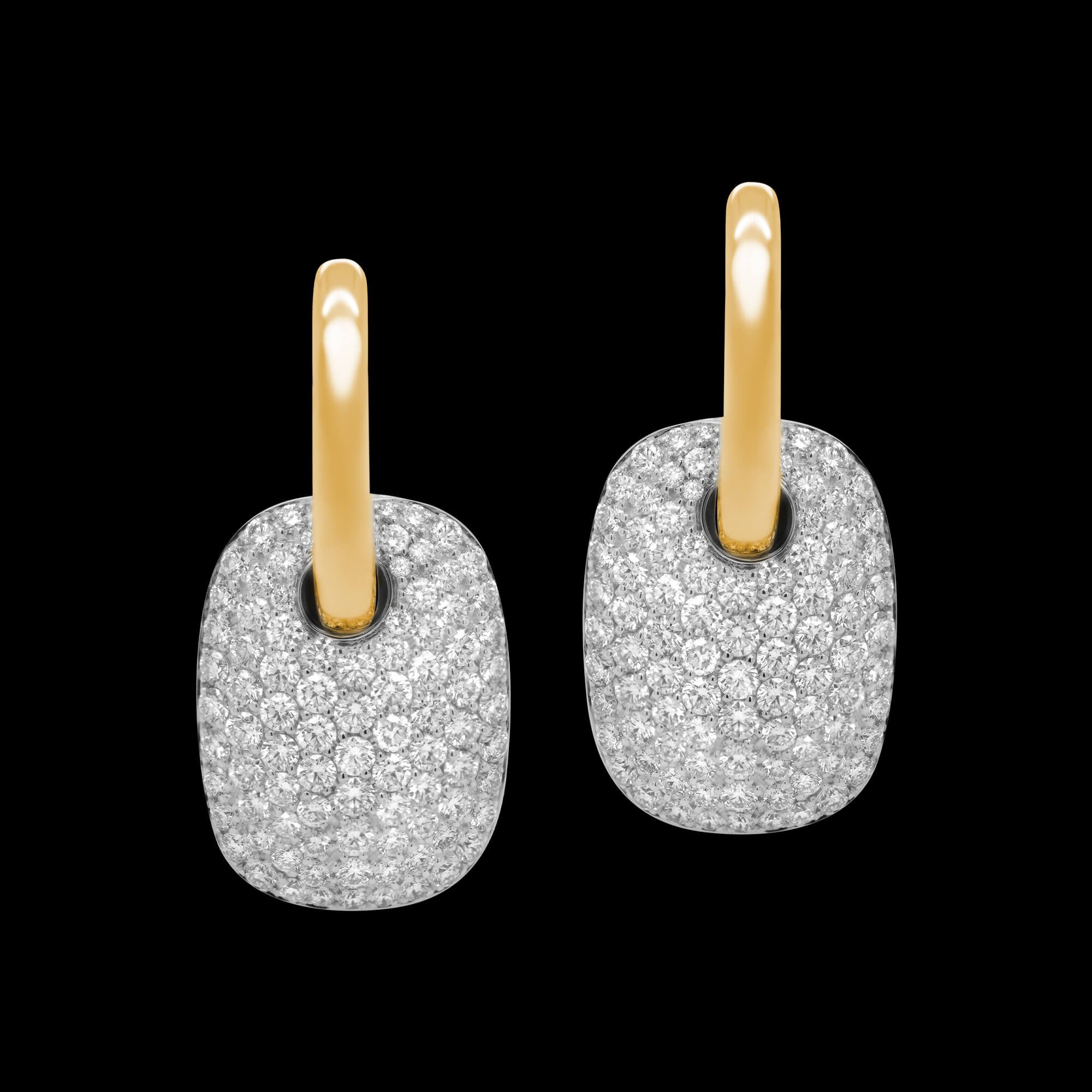 Custom 18kt yellow and white gold tag earrings with pave-set diamonds. FRIDA | Fine Jewellery.jpg