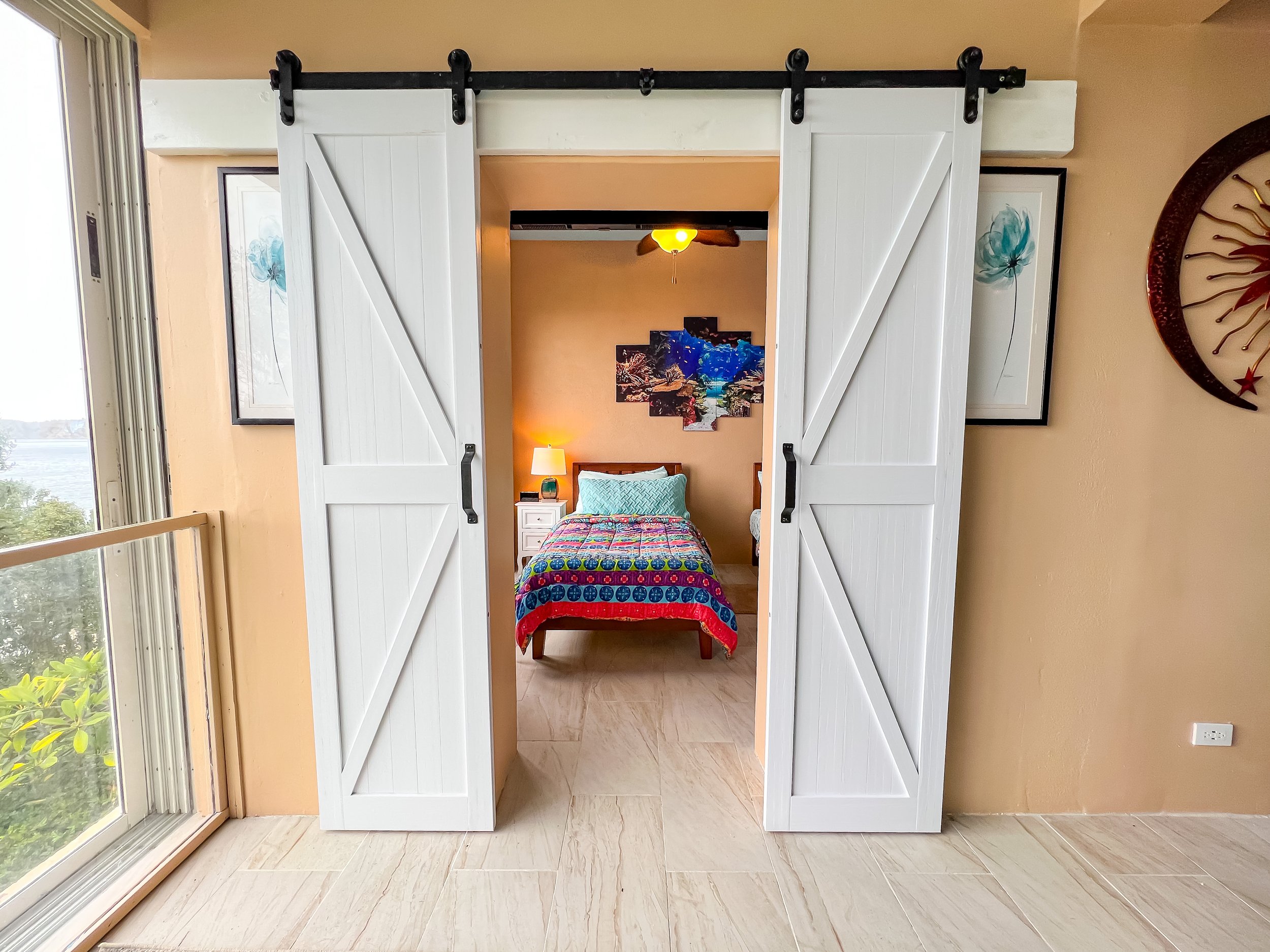 1 Paradise Lane Doorway to Bedroom #2 (with twin beds)