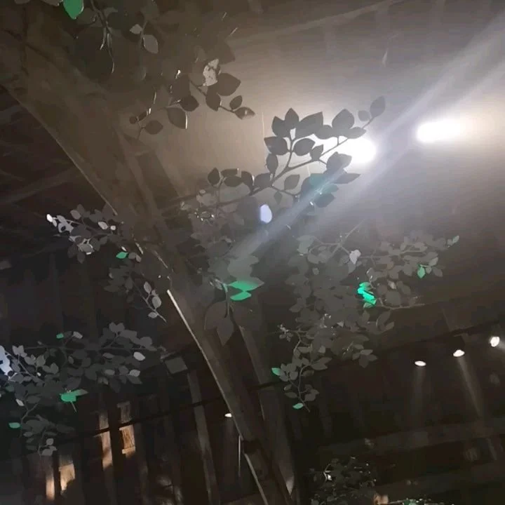 Last week we snuck off to Messums to see Andrew Amondson's Forest Cathedral exhibition. I enjoyed it. I enjoyed the way the cool dark of the tithe barn wrapped you up. I enjoyed the initial sight of the mirrored branches spun slowly in suspension, as
