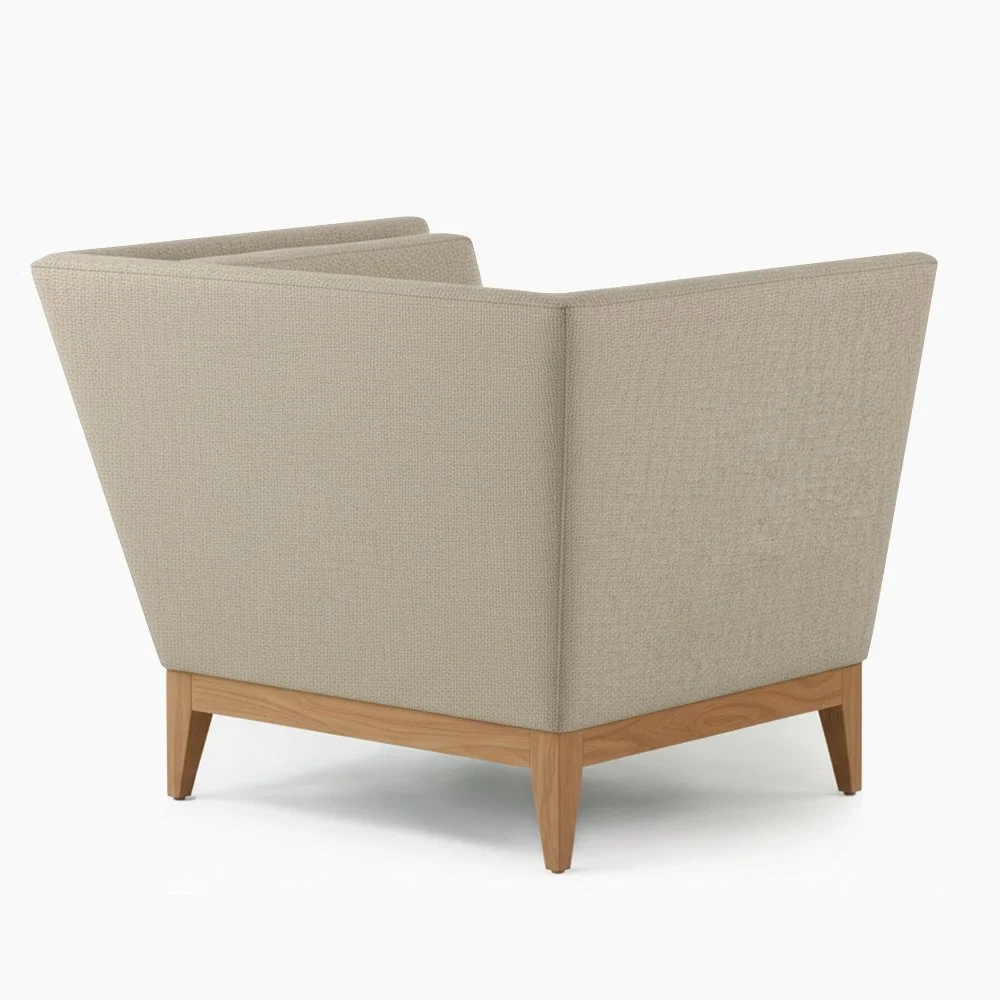 Studio Armchair with light walnut legs