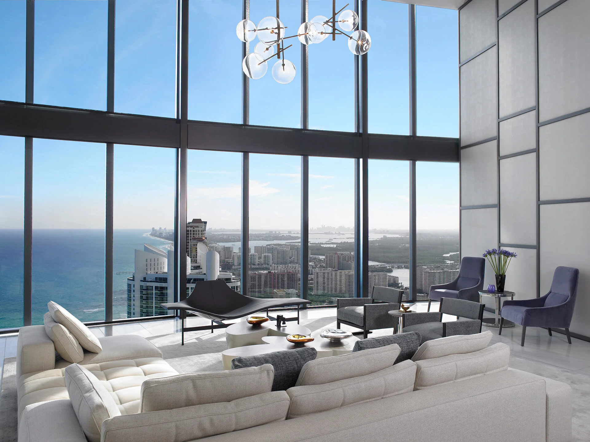 Picture of Oceanfront Penthouse Interior Design — Michael Wolk Design Associates