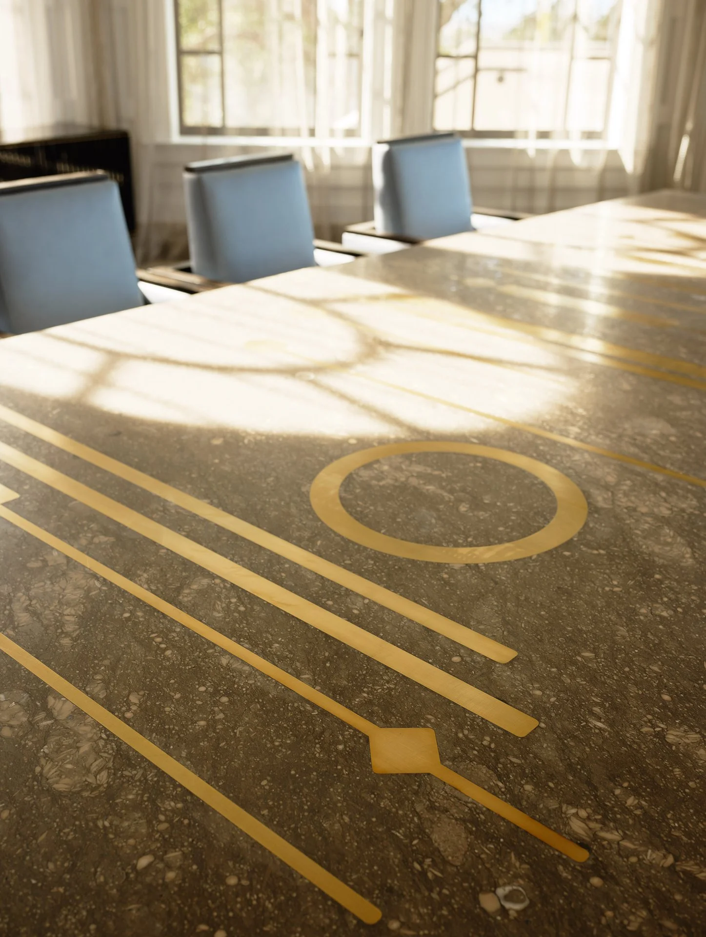Marble and Gold Dining Table