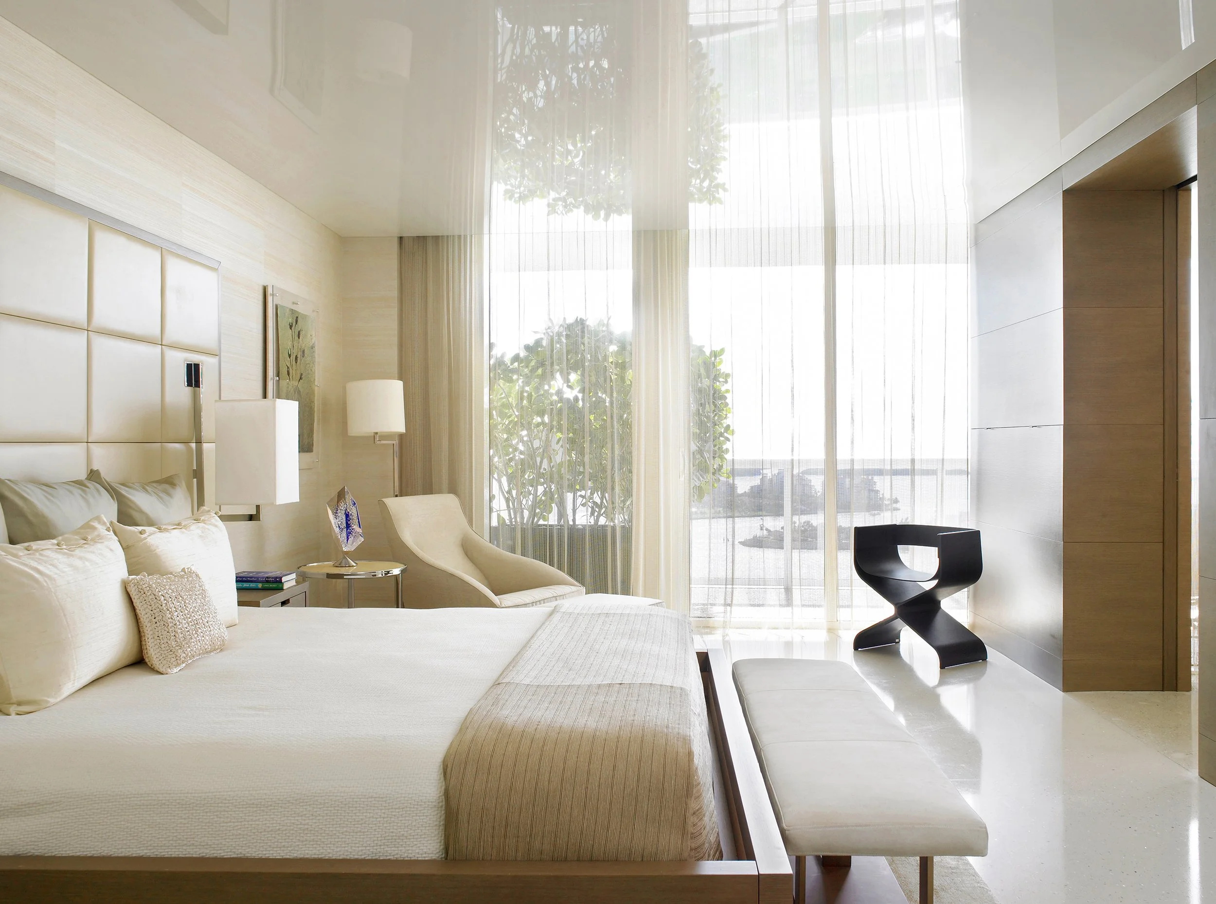 Luxury master bedroom. Modern organic interior design.
