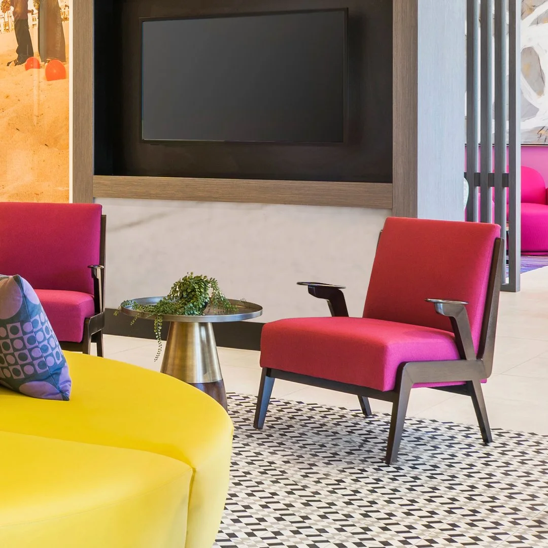 Gianni Lounge Chair in pink by Michael Wolk