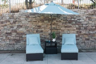 Umbrella for patio furniture.
