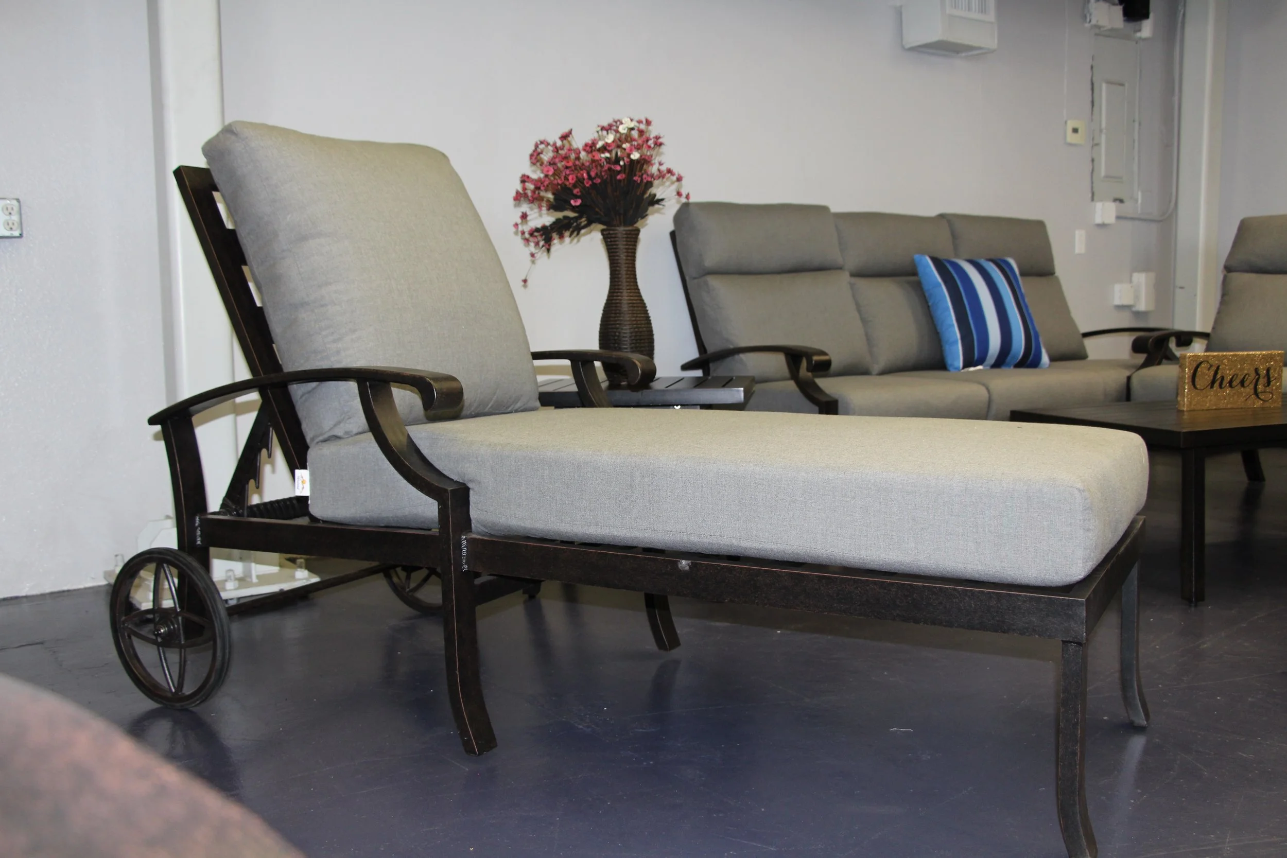 Select Autumn Rust Chaise Lounge
