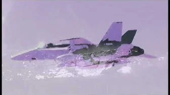 Dark electronica Synth music A jet fighter aircraft flying in the sky with purple hues.
