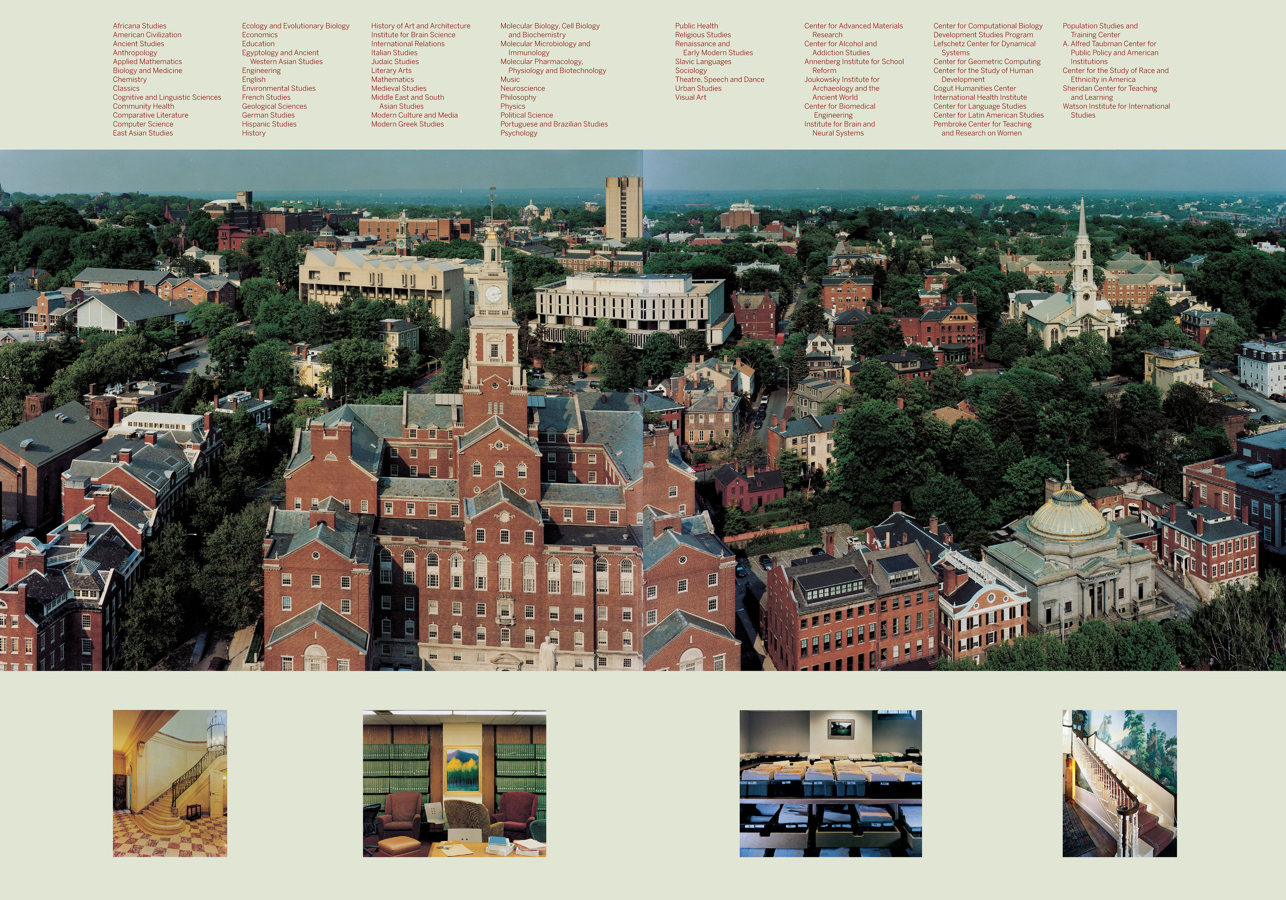 Brown University viewbook endpapers