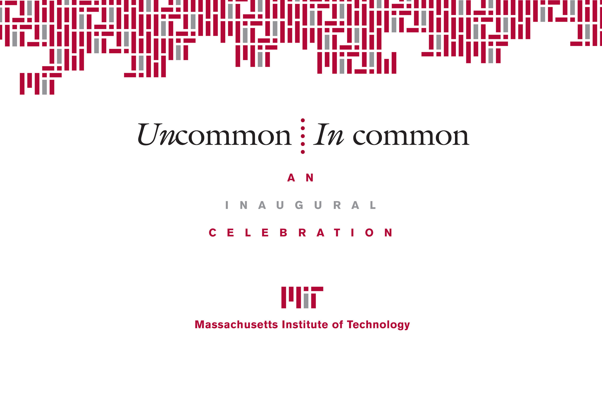 Invitation cover for MIT President Hockfield's inauguration