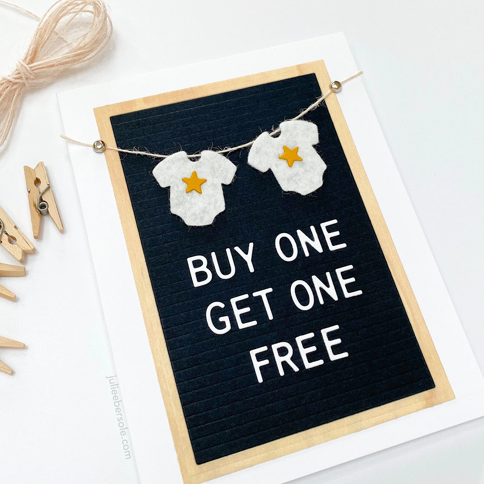 USING LETTERBOARD DIE CUTS FOR A UNIQUE BABY CARD