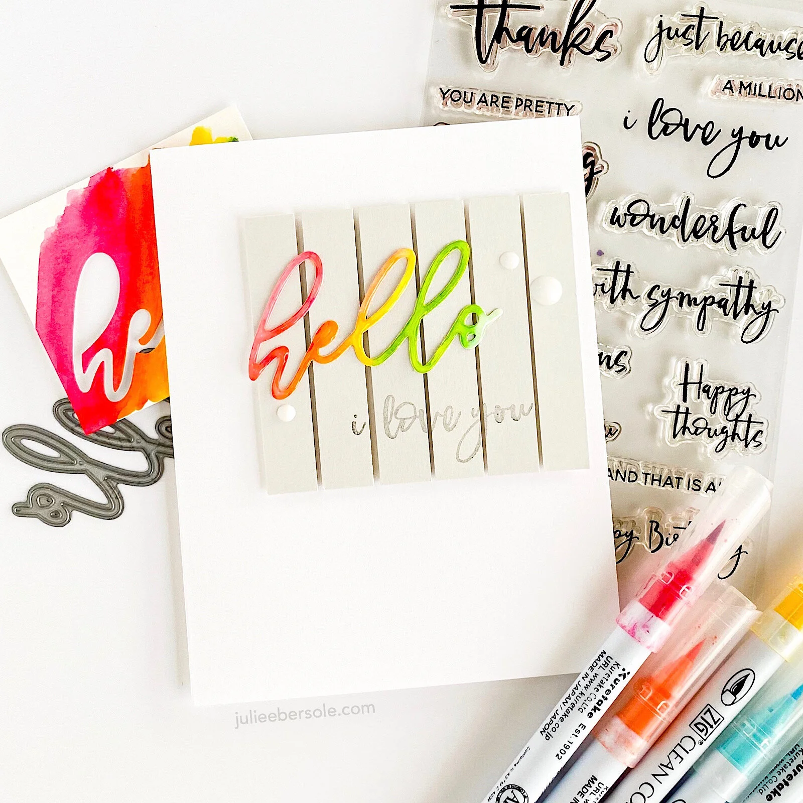 RELAX &amp; CREATE - RAINBOW DIE CUT GREETING