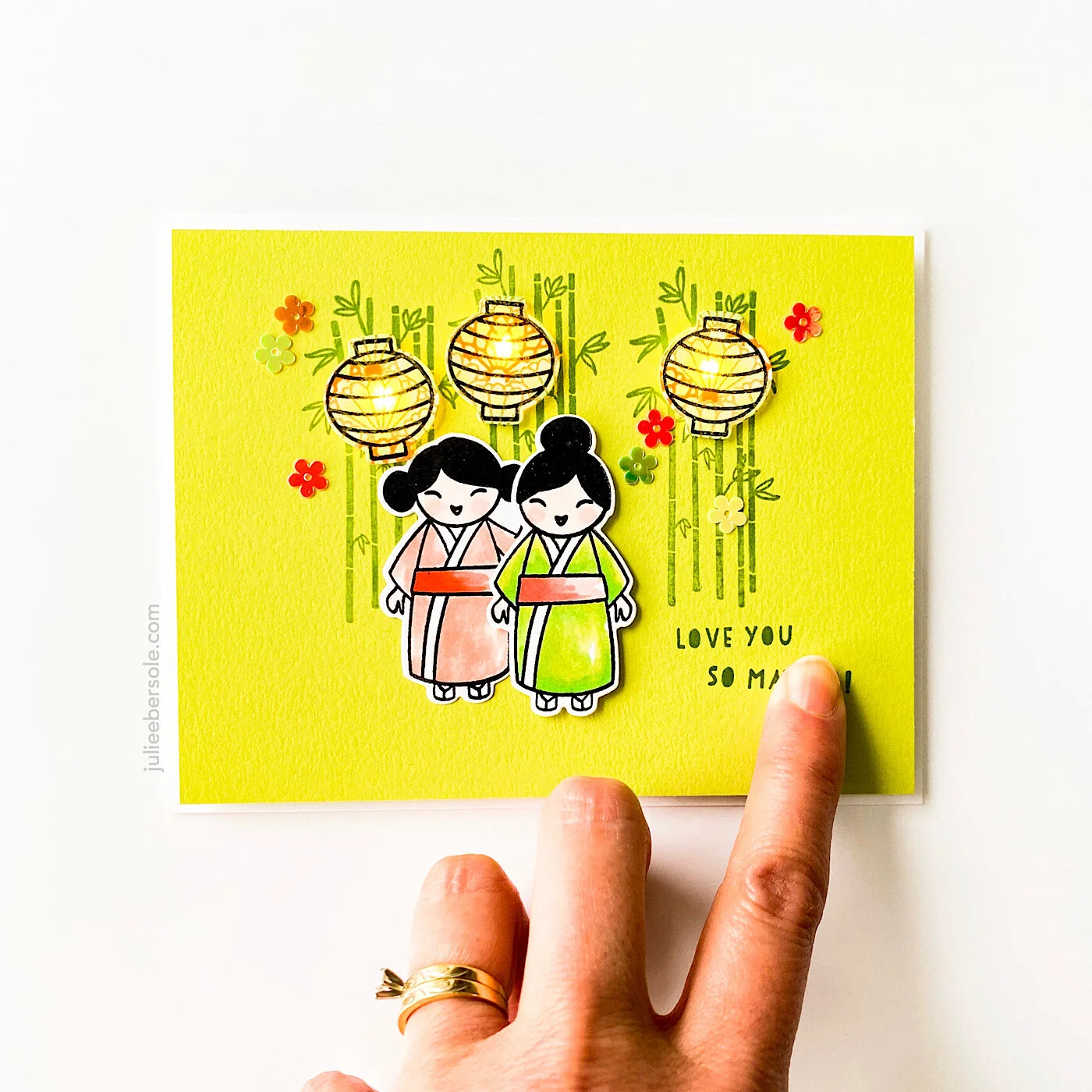 LIGHT UP ASIAN LANTERNS CARD