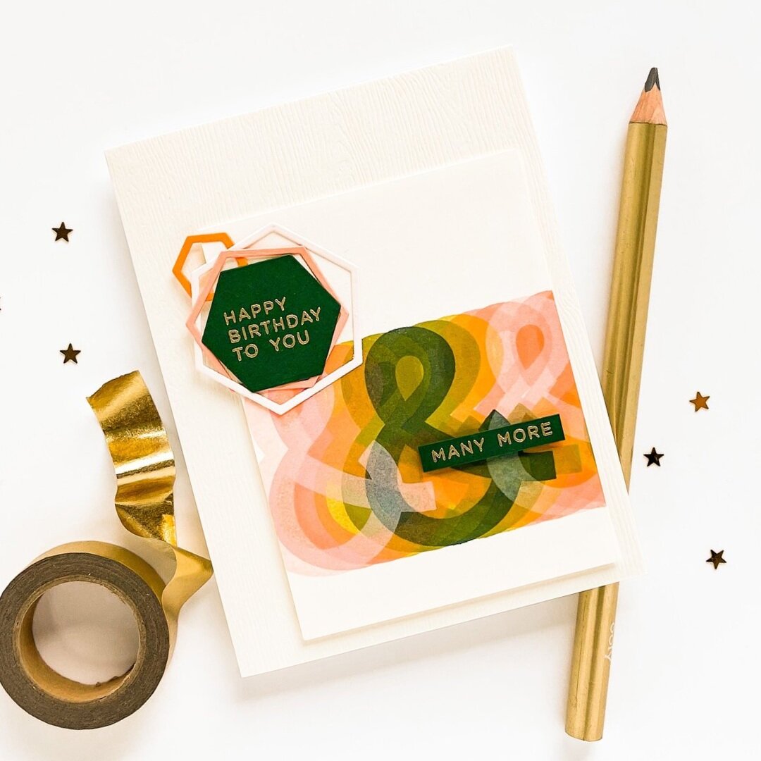 FUN BIRTHDAY STAMPS WITH A GRAPHIC, RETRO VIBE