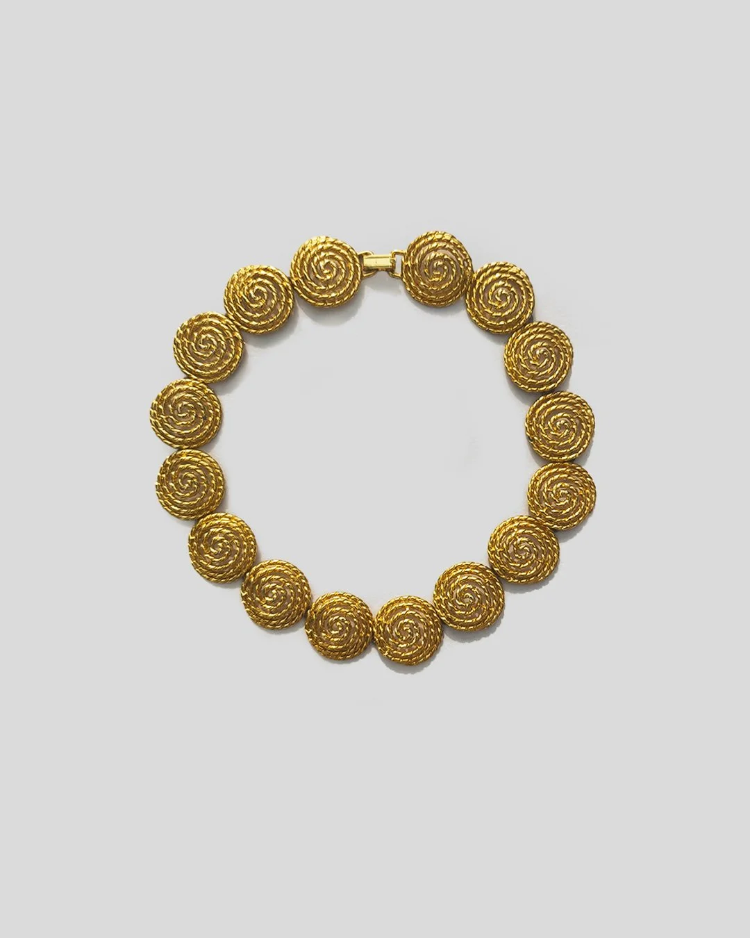 Spiral golden necklace