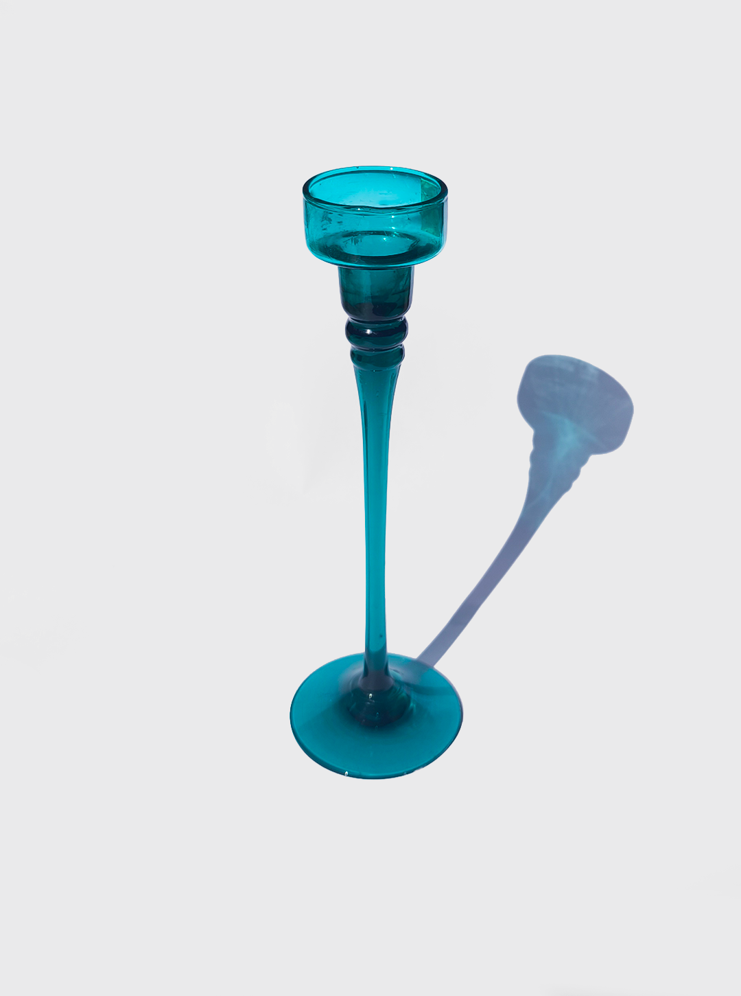 Glass candle holder