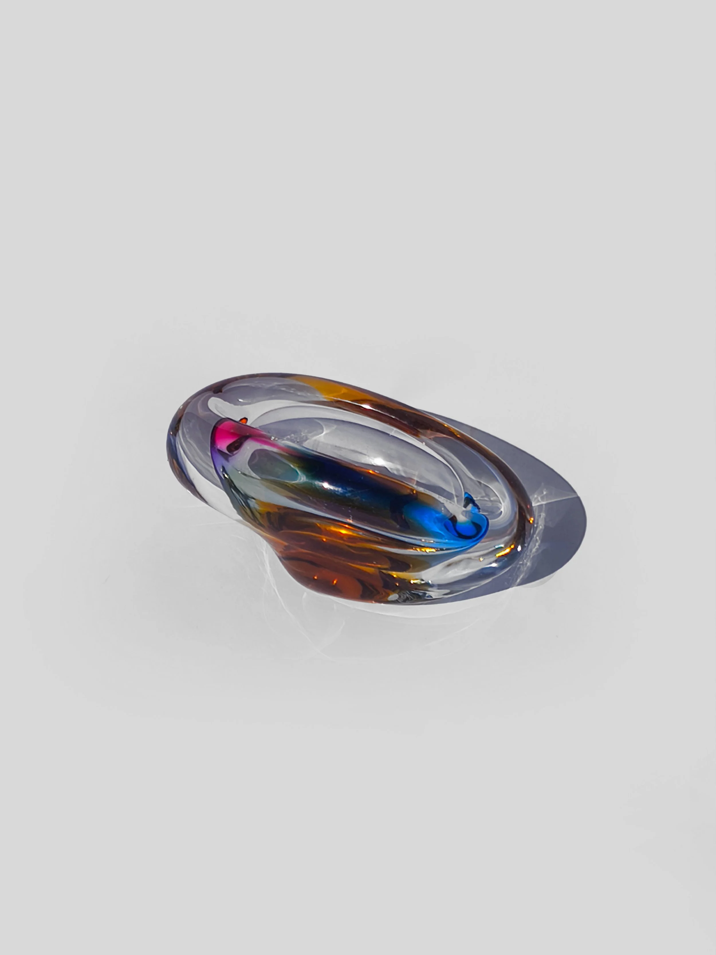 Czech art glass Ashtray, 60's