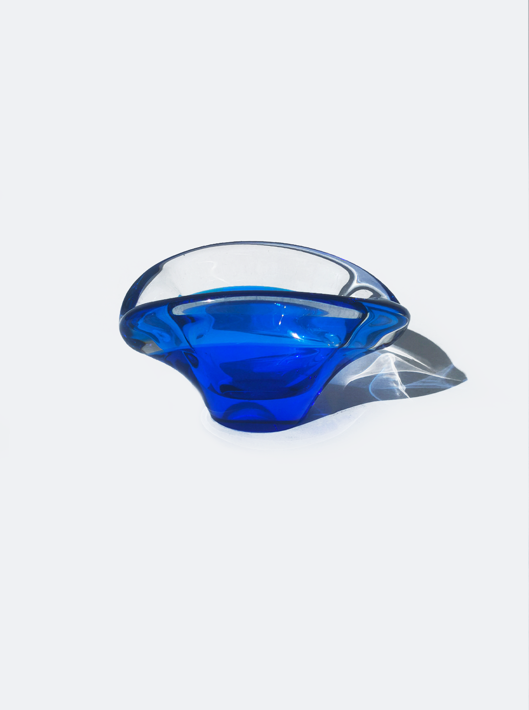 Sculptural glass ashtray