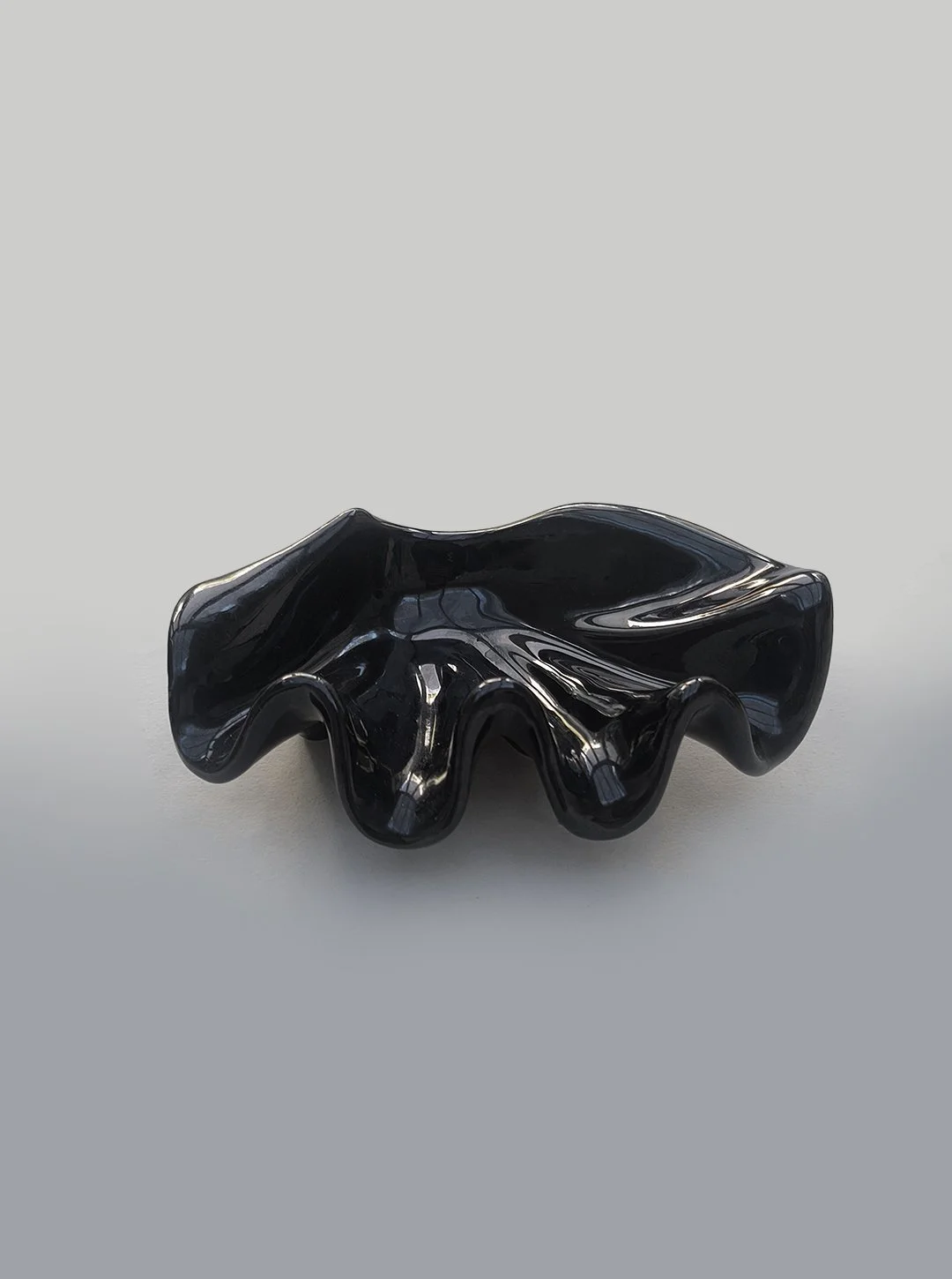Black Ceramic Shell Vide-Poche