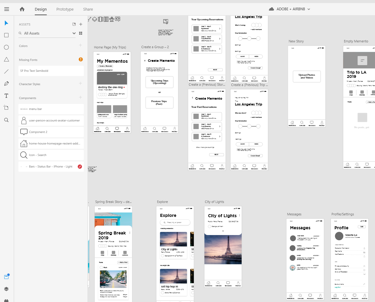 A detailed wireframe depicting user flow