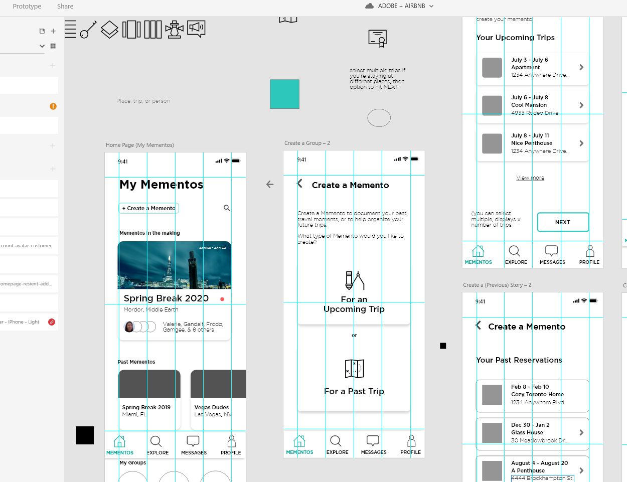 Using the grid in our wireframe