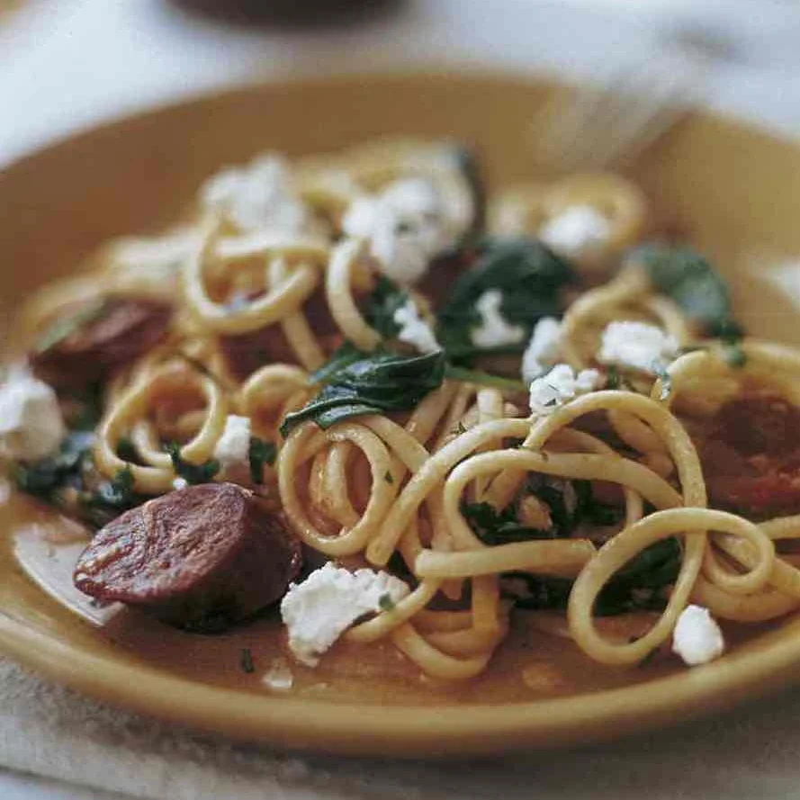 Linguine with Spicy Chorizo and Goat Cheese.jpg