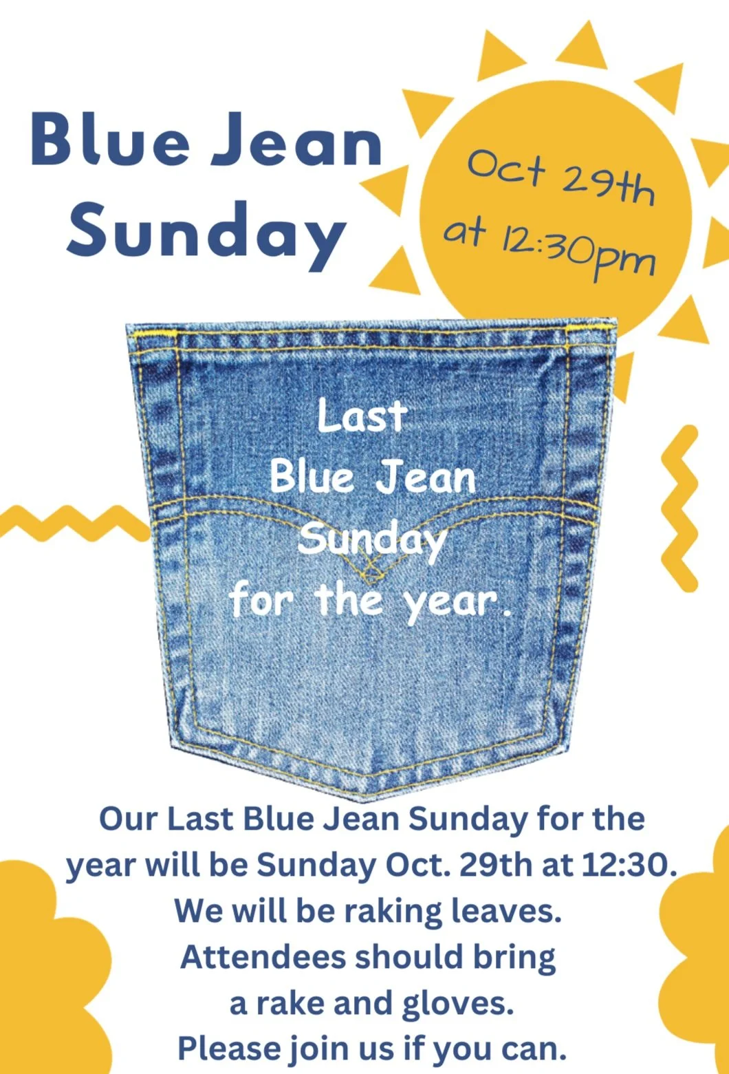 BLUE JEAN SUNDAY