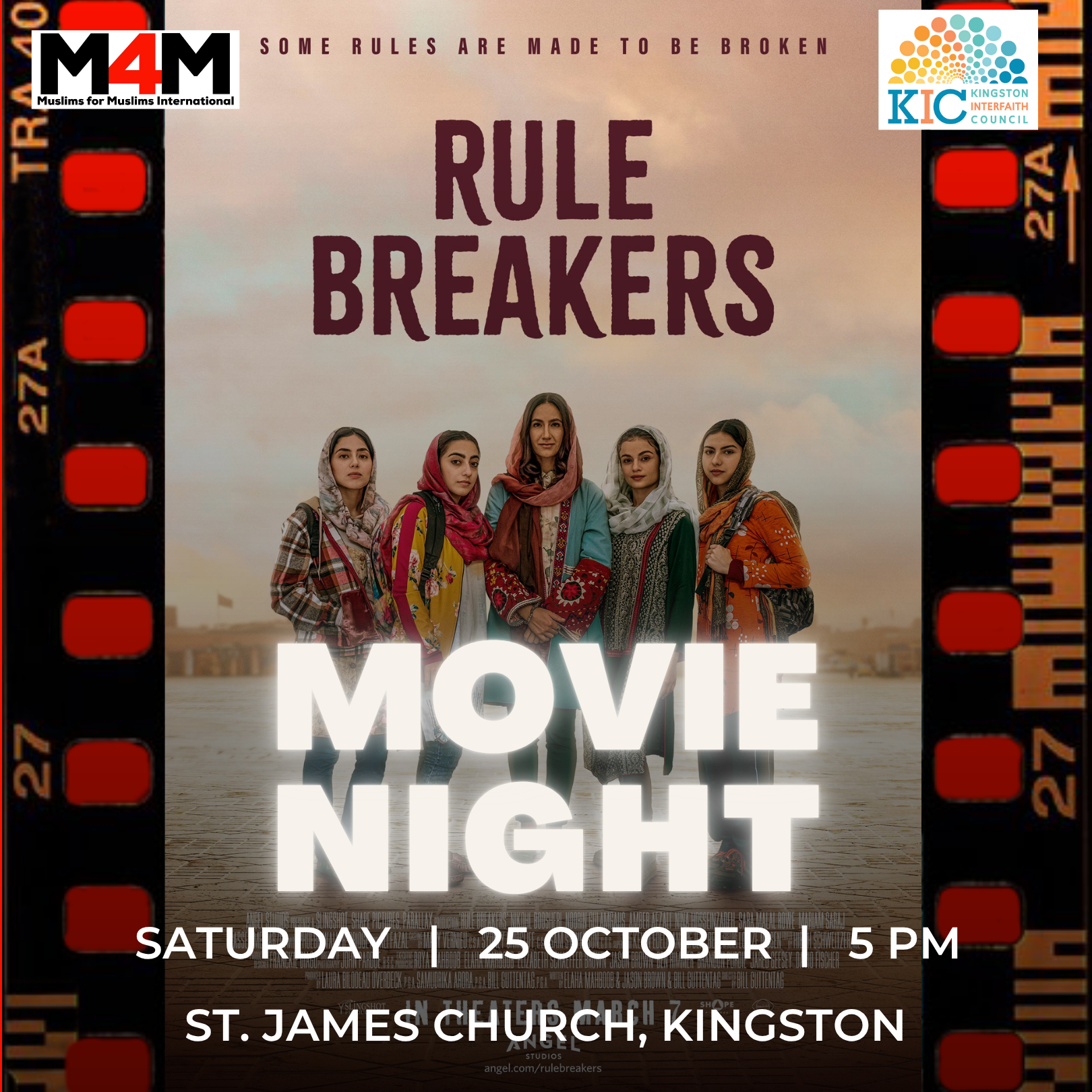 Kingston Interfaith Council and Muslims for Muslims International for a film screening of "Rule Breakers"