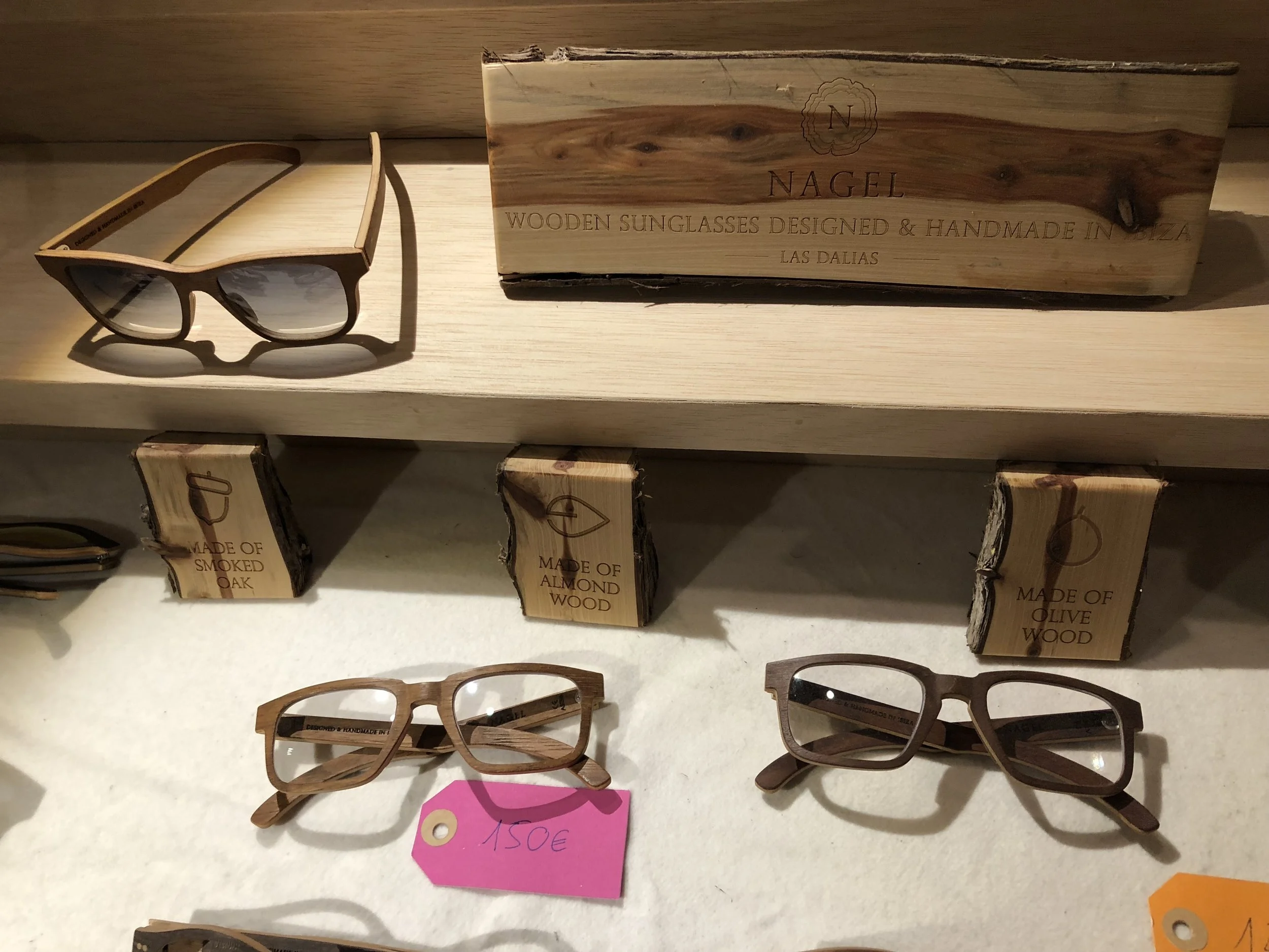 Hand-carved glasses from Nagel at the night market