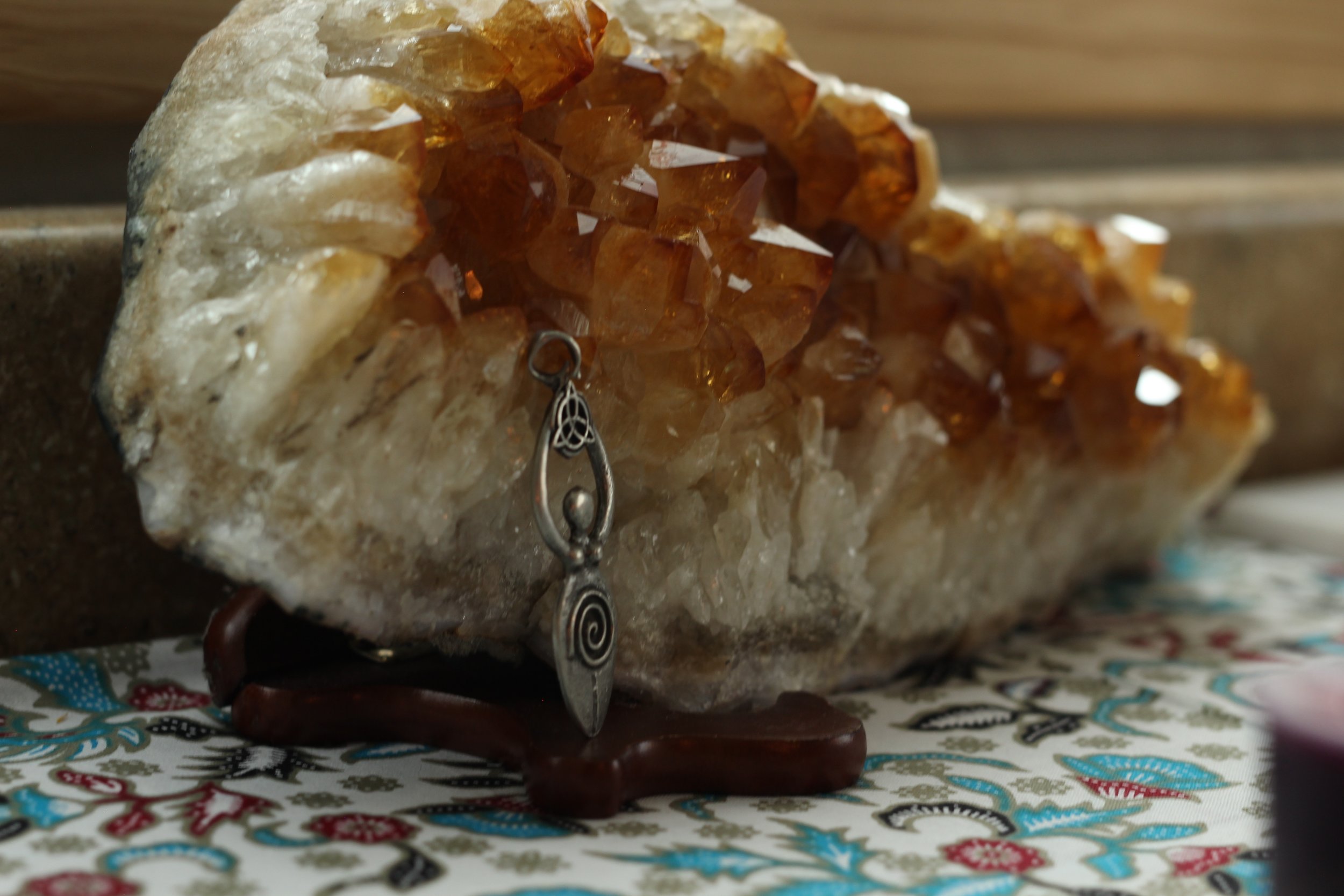 This lifetime of creativity has driven my desire to connect with others and serve god through awakening. Coming alive with art and love is the essence of my service, and I humbly offer my mala necklaces with respect for the tradition. Knotting malas