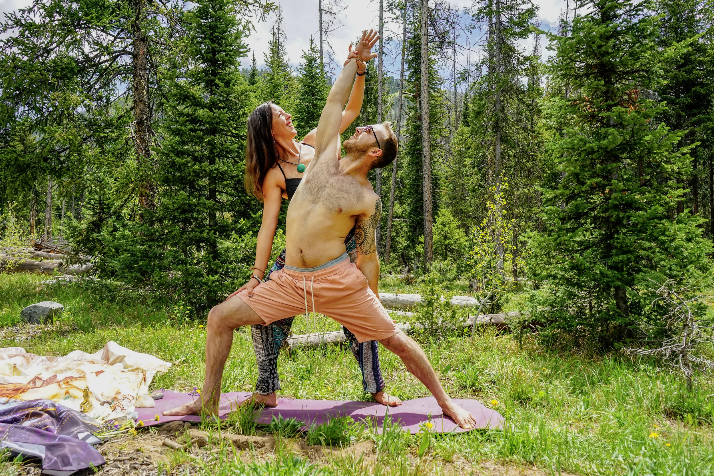 I typically assist others in my classes with hands on adjustments, verbal cues, demonstrations of sequences, or by energetically holding space, and am eager to visit many studios to be of service to other teachers and groups.