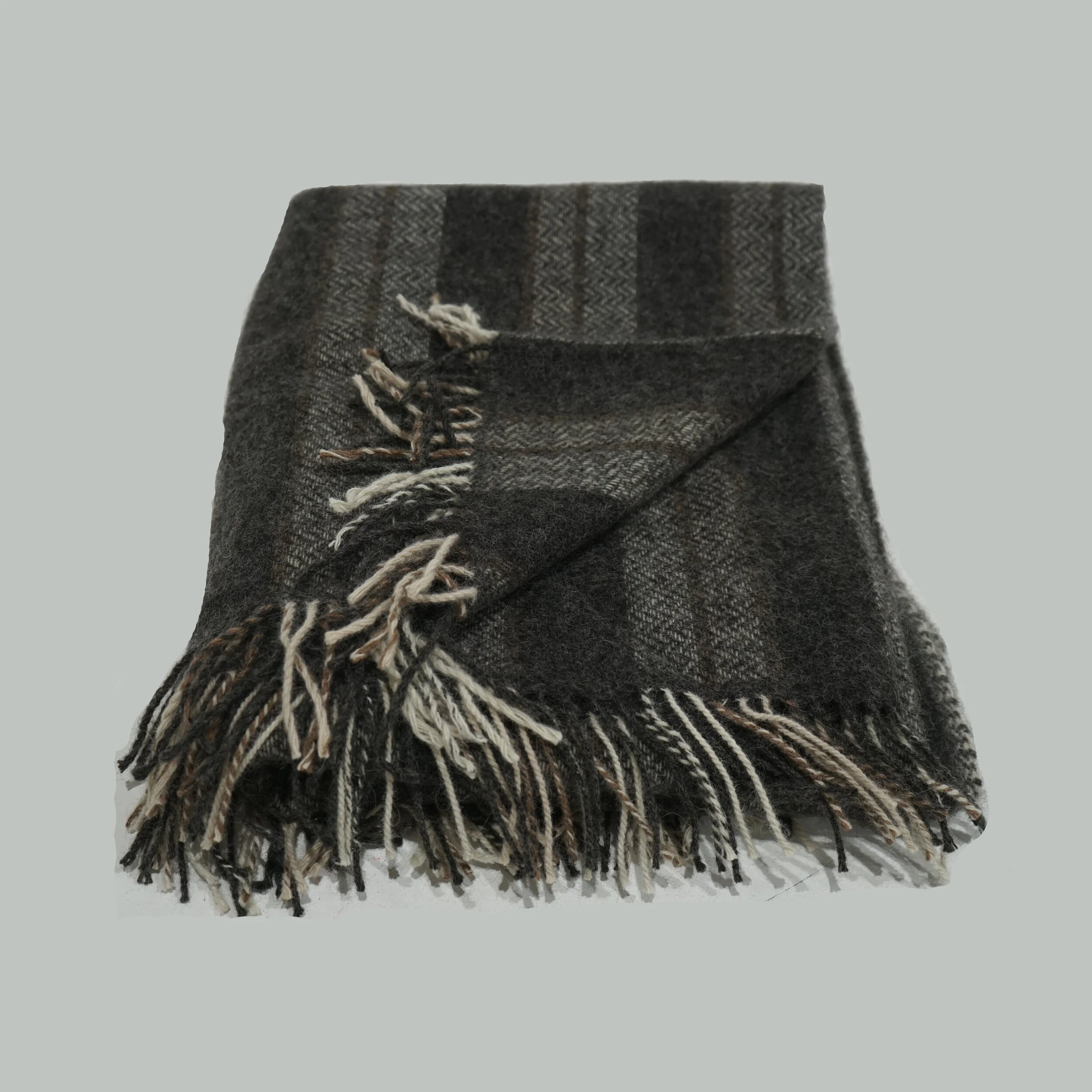 Luxury Alpaca Wool Long Throw 2400 mm x 1630 mm Brown — Pembrokeshire