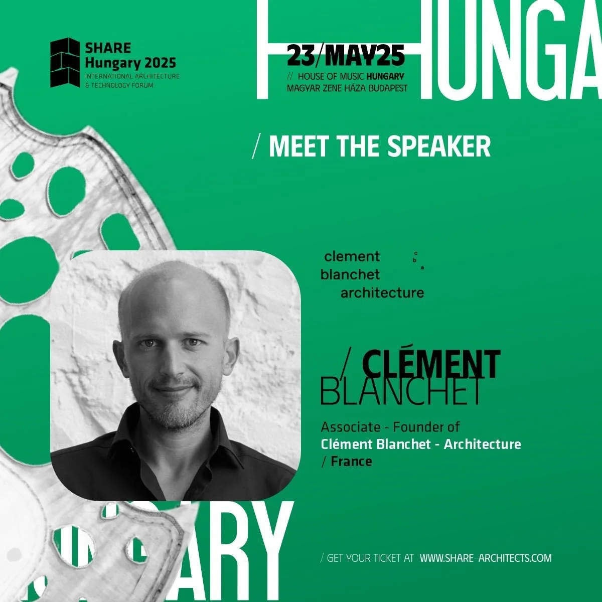 Clement Blanchet key speaker in Budapest at Share Event