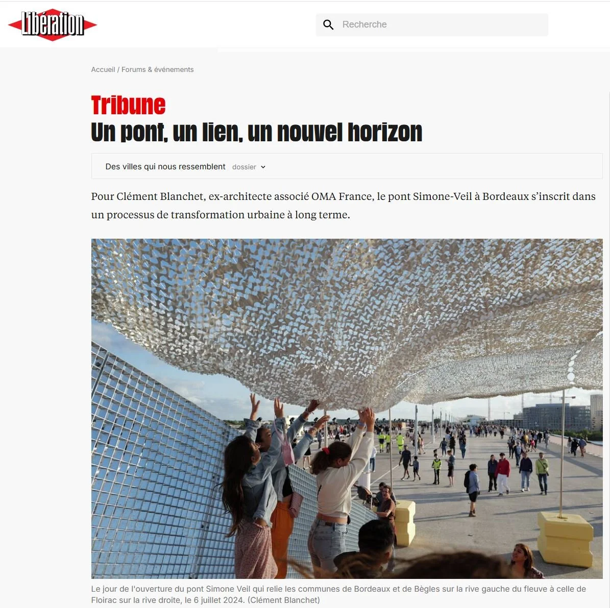 Clement Blanchet in the news - Libération