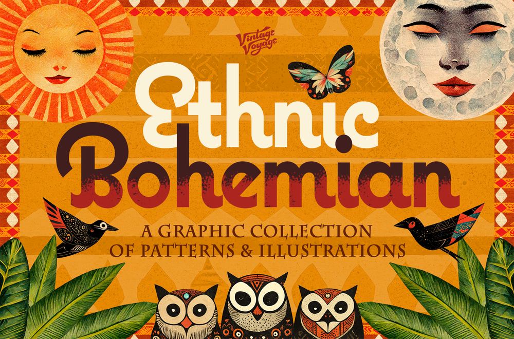 VVDS Ethnic Boho Graphic Collection — Vintage Voyage Design Supply