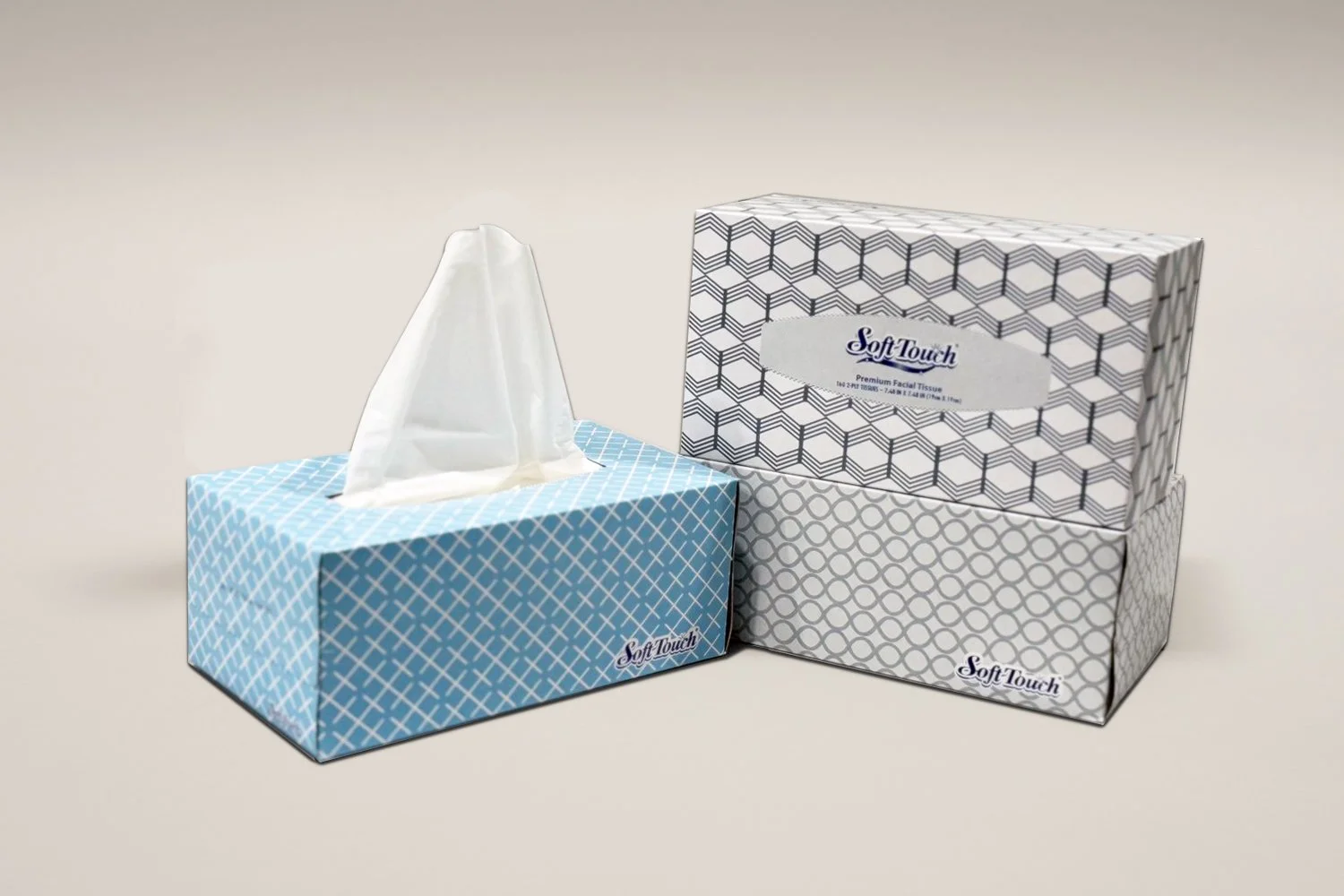FT-475  
Description: 2 Ply Facial Tissue  
Size: 8.25" x 7.0"  
Boxes/Case: 32  
Sheets/Box: 160  
Total Sheets: 5120  
Case Cube: 3.47  
Cases/Pallet: 36  
Full Truckload Quantity: 1260 Cases