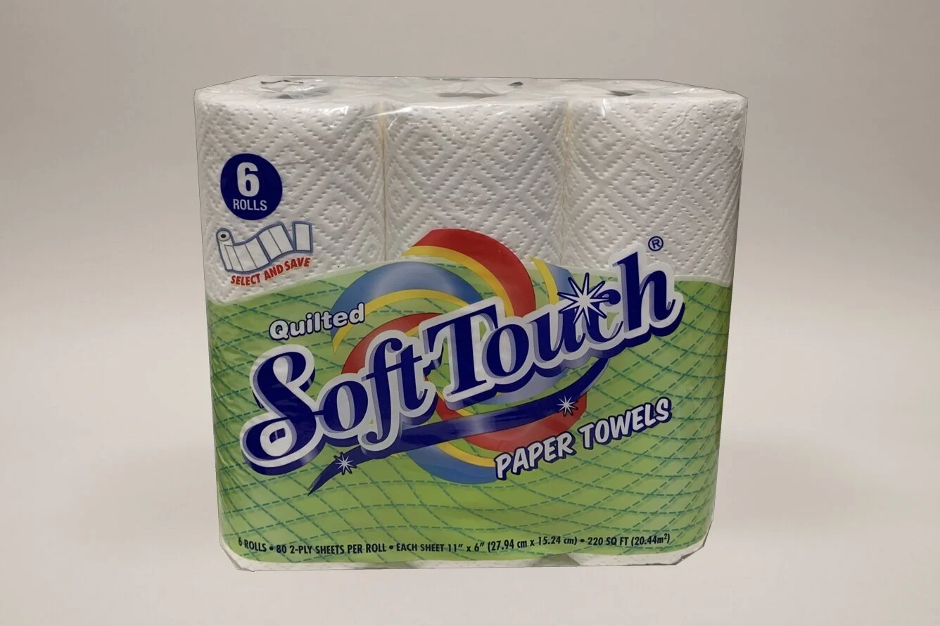 ST-268  
Description: 2 Ply Kitchen Towel  
Size: 11" x 6"  
Rolls/Package: 6  
Sheets/Roll: 80  
Total Sheets: 480  
Case Cube: .77  
Packages/Pallet: 64  
Full Truckload Quantity: 3840 Packages