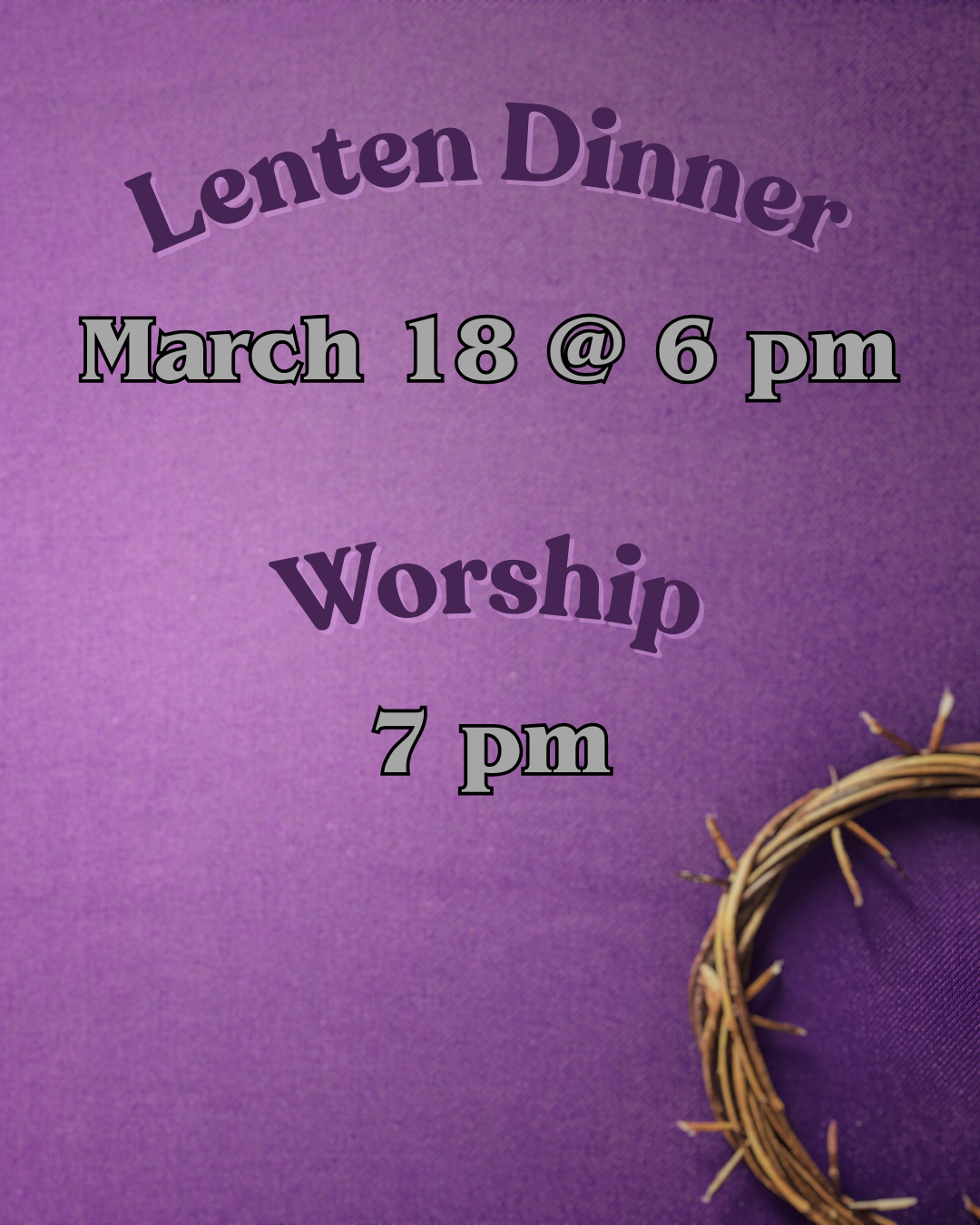 Lenten Dinner and Worship