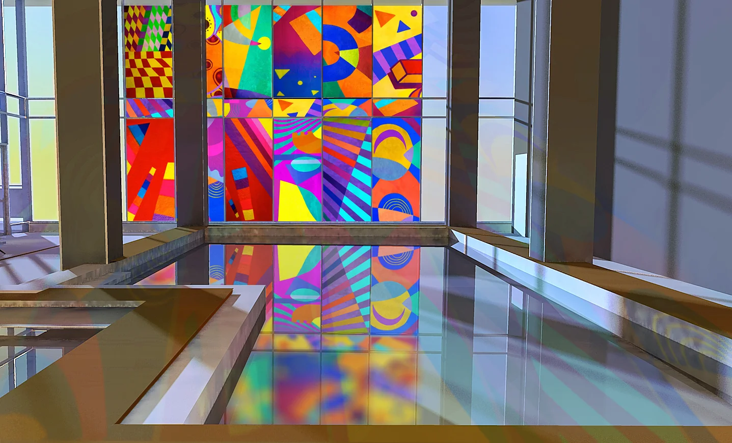 Digital Client Rendering, Conception, design & layout, decorative window film installation, 2017