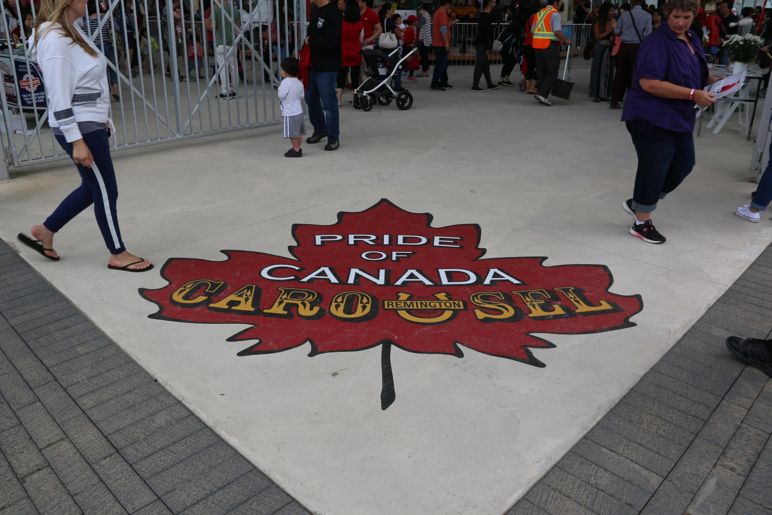 Logo design for The Pride of Canada Carousel & associated signage, Broadway Bound Fine Arts & Entertainment for The Remington Group, 2017