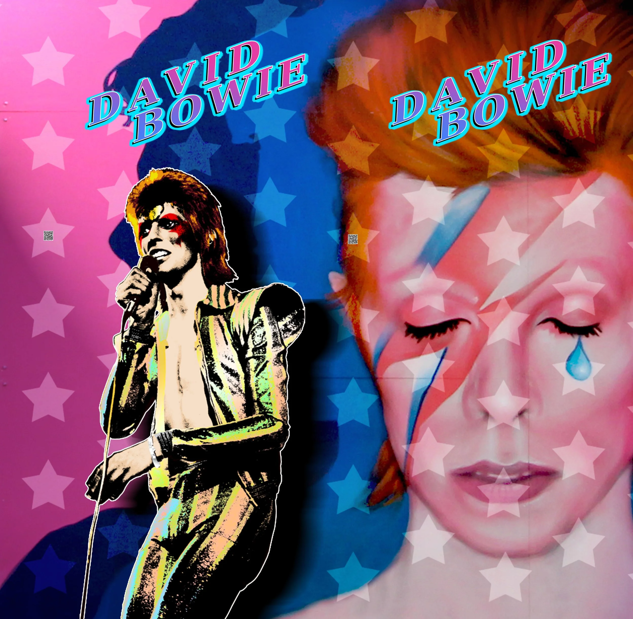 David Bowie, digital illustration for The Music Garage Art Installation, Markham, Ontario, Canada, 2018