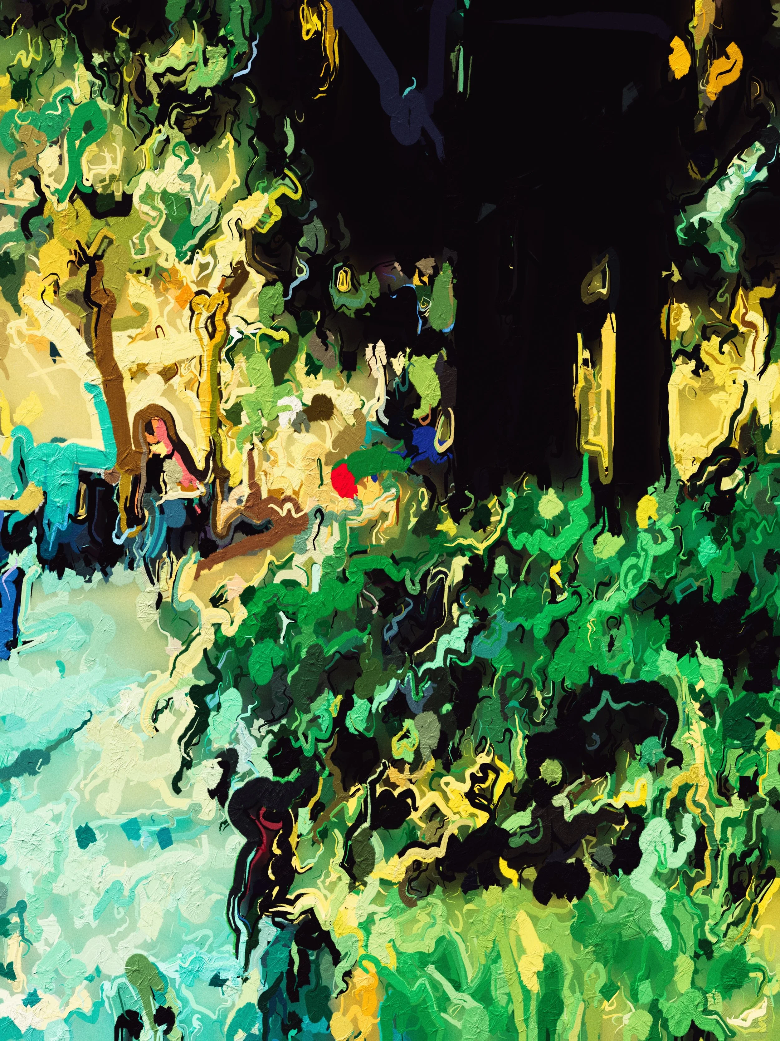 El Barrio (street view), stylized digital image,  2018