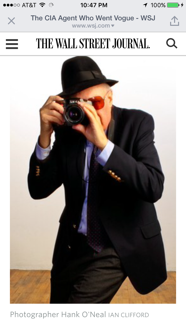 My portrait of Hank O'Neal featured in The Wall Street Journal New York Culture Section