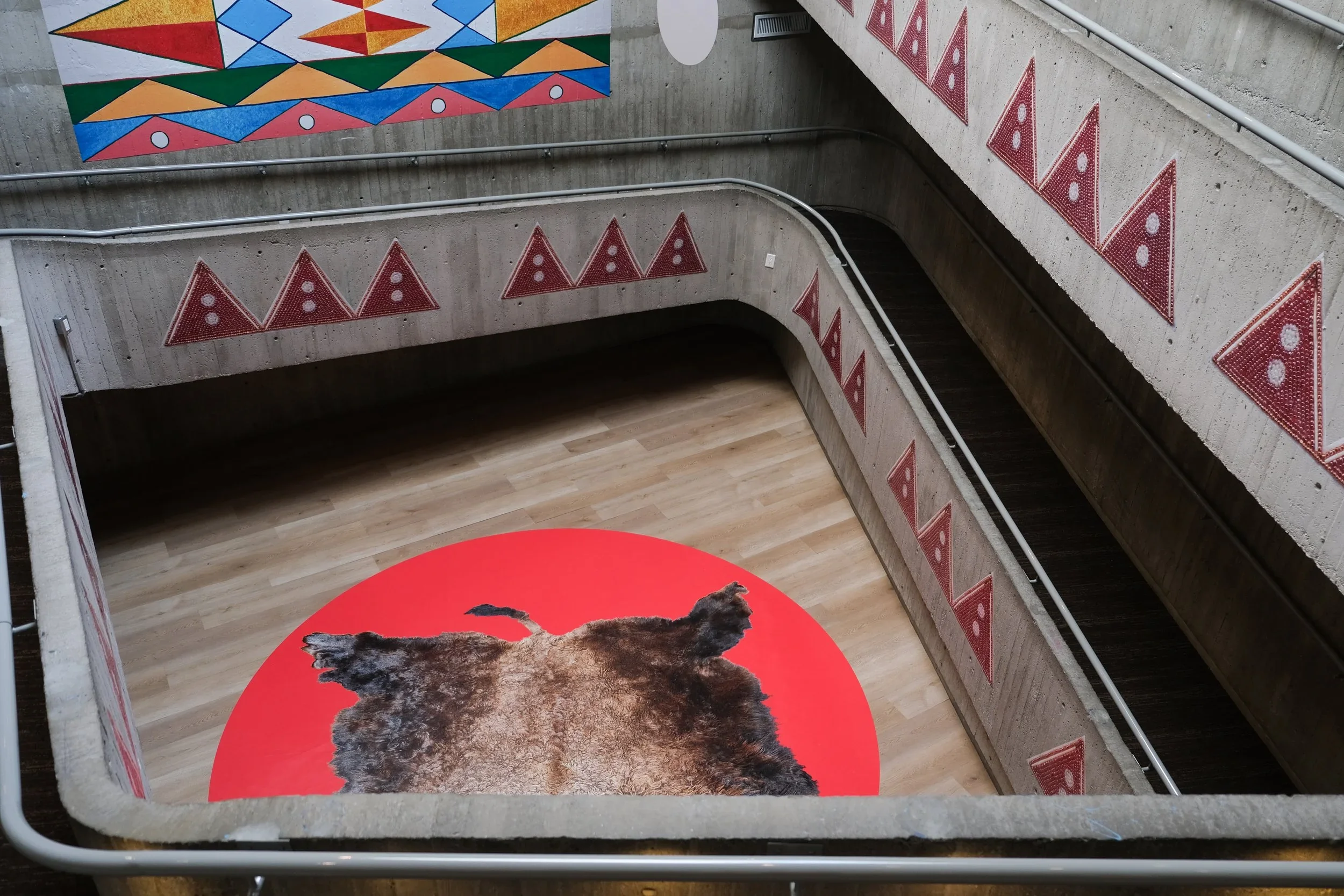  Installation view,  Star Crop Eared Wolf: Niitoyis.  June 2023 - April 2024, Contemporary Calgary. Photos by Victoria Cimolini. 
