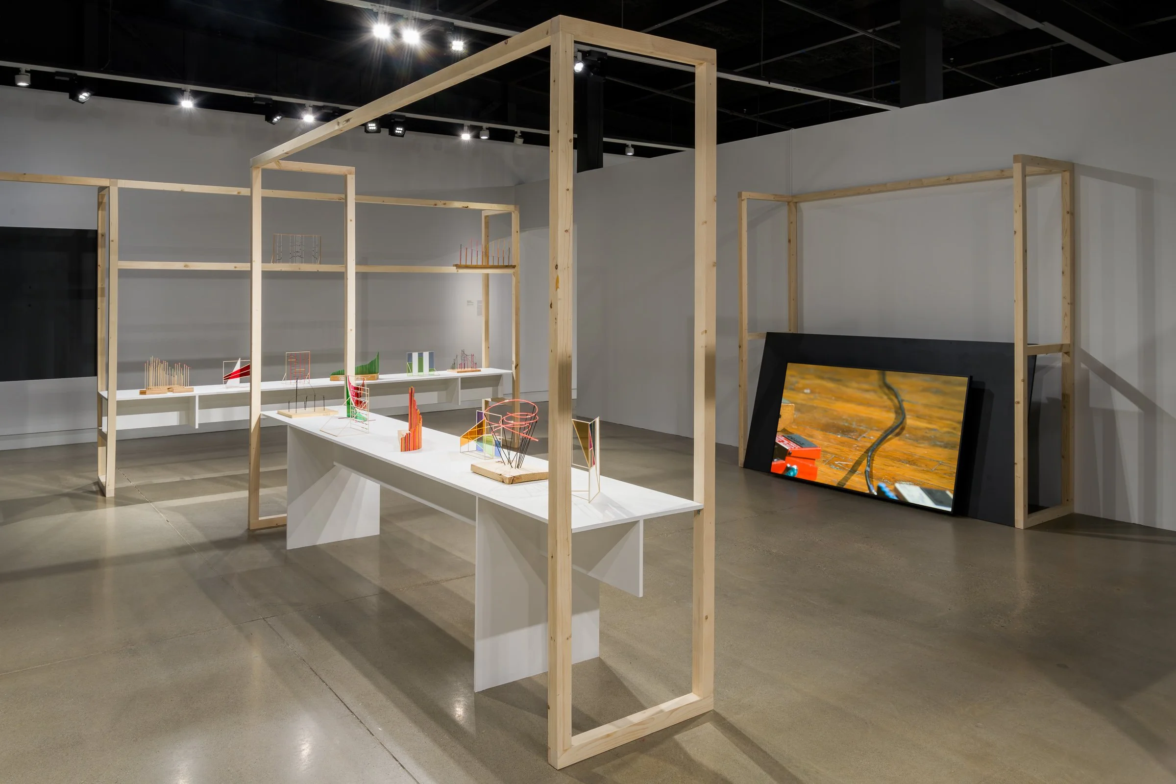  Installation view, Richard Ibghy &amp; Marilou Lemmens:  Stacking Crates to Reach a Banana , March 27—August 16, 2026, Contemporary Calgary. Photo by Blaine Campbell.  