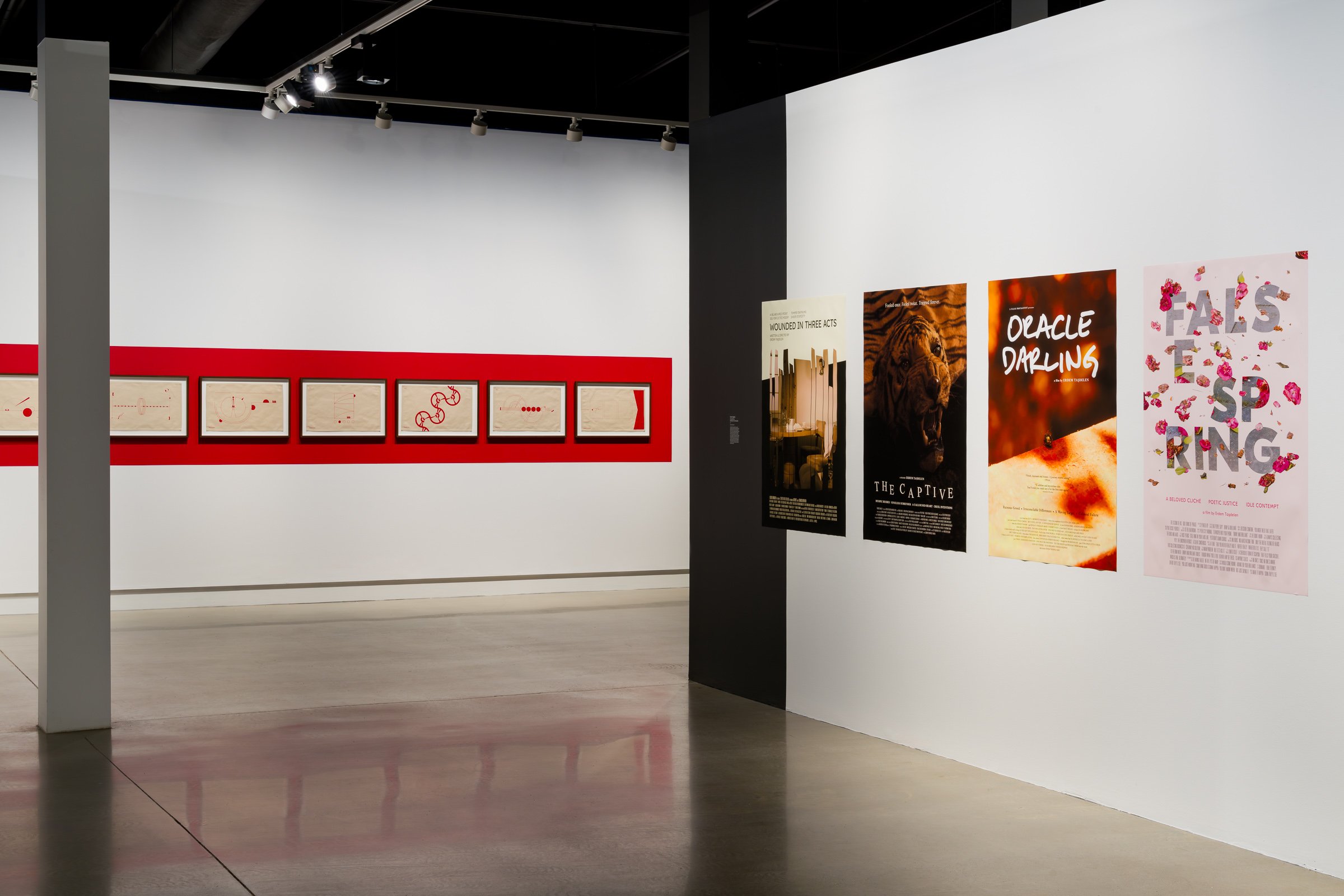  Installation view,  Erdem Taşdelen: Wounded in Three Acts , March 27—August 16, 2026, Contemporary Calgary. Photo by Blaine Campbell.  