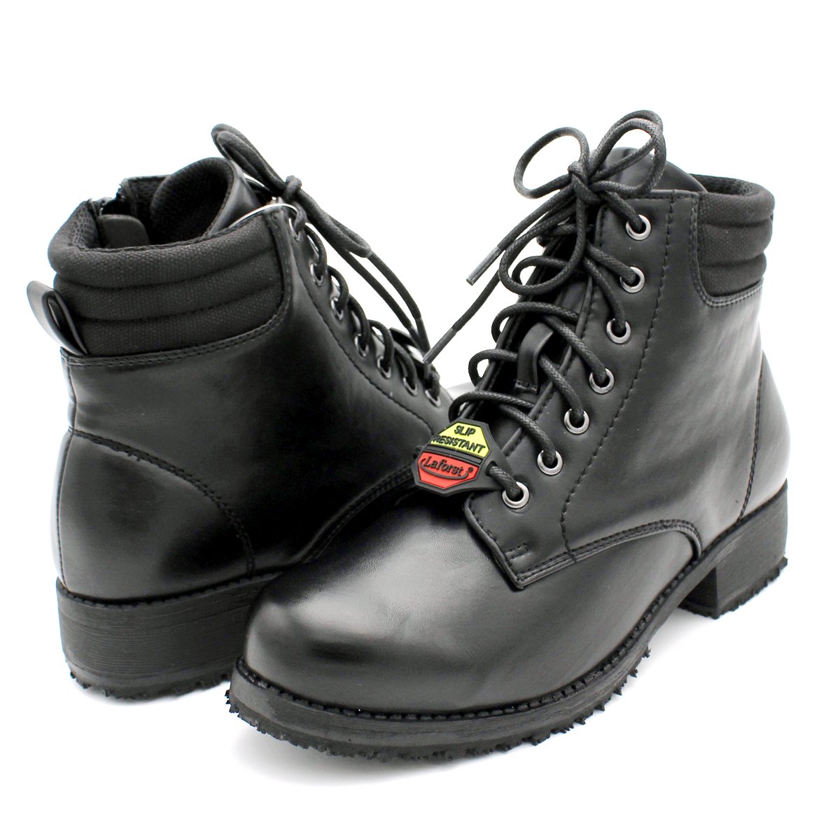 Laforst 6800-033 Womens Leather Slip Resistant Combat Boot 