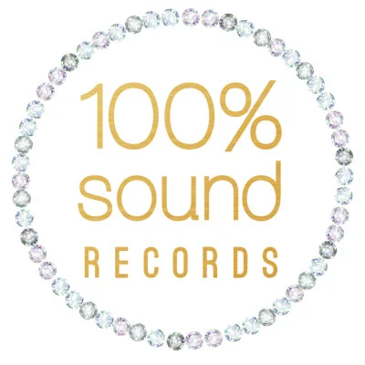 100 Precent Sound Record, Logo Design By www.JenCochrane.com