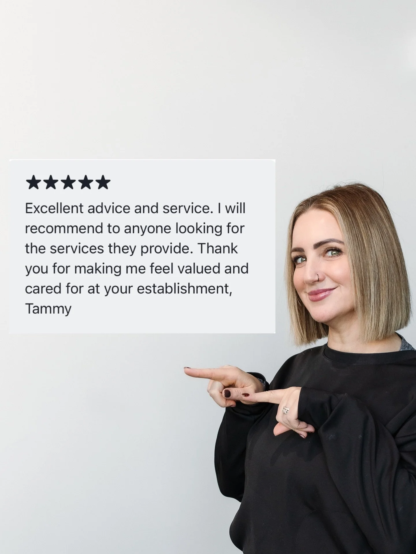 We're overwhelmed with joy from these reviews. 🤍 As a service provider, there's no greater reward than caring for clients and making them smile. We're blessed to serve such an amazing community. Thanks for trusting us with your needs. It truly means